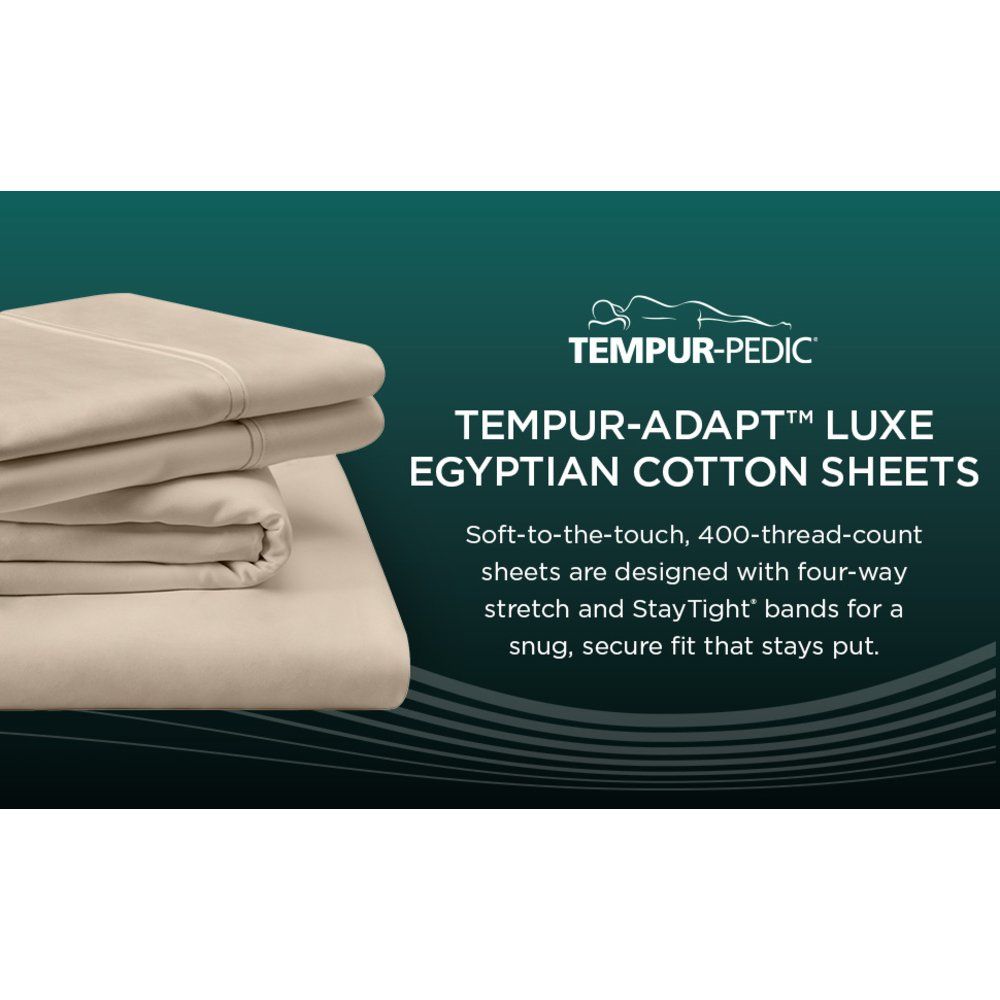 Tempur-Adapt - Tempur-Adapt Luxe Egyptian Cotton Sheets - White