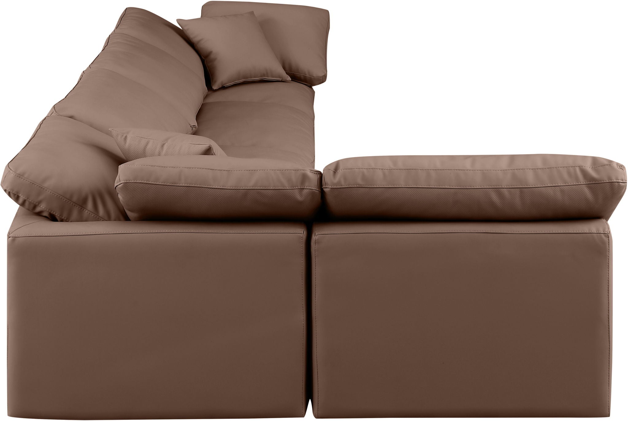 Indulge - Faux Leather 5 Piece Modular Sectional