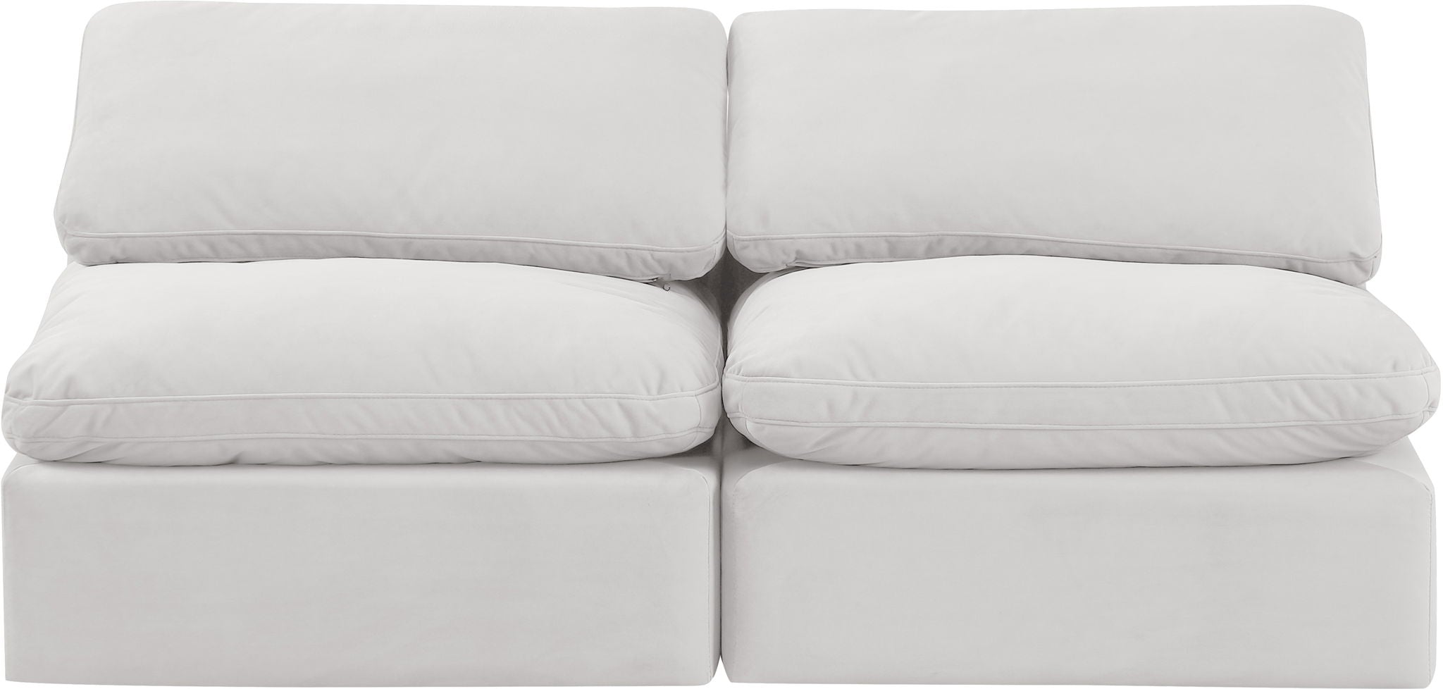 Indulge - Velvet 2 Seat Modular Armless Sofa
