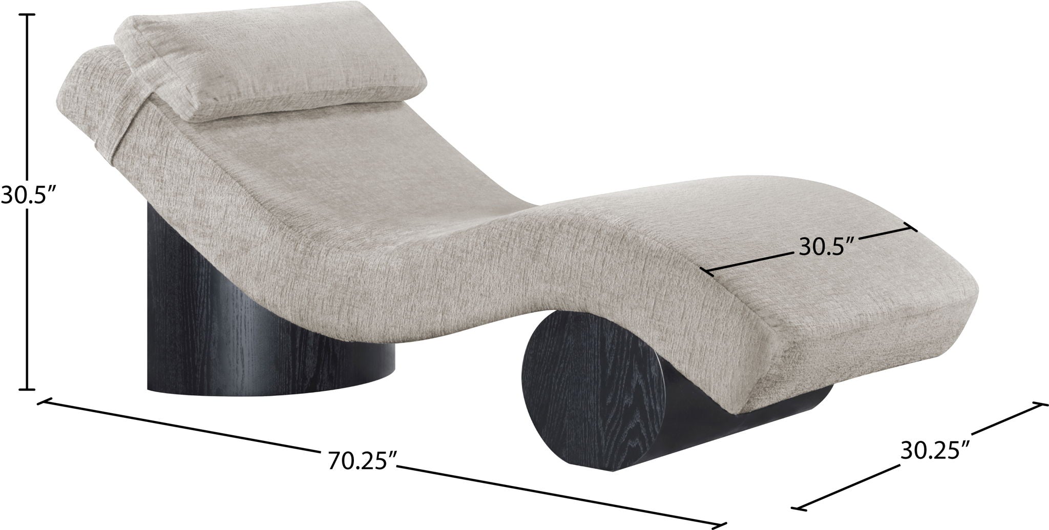 Marcella - Chaise Lounge - Black Base