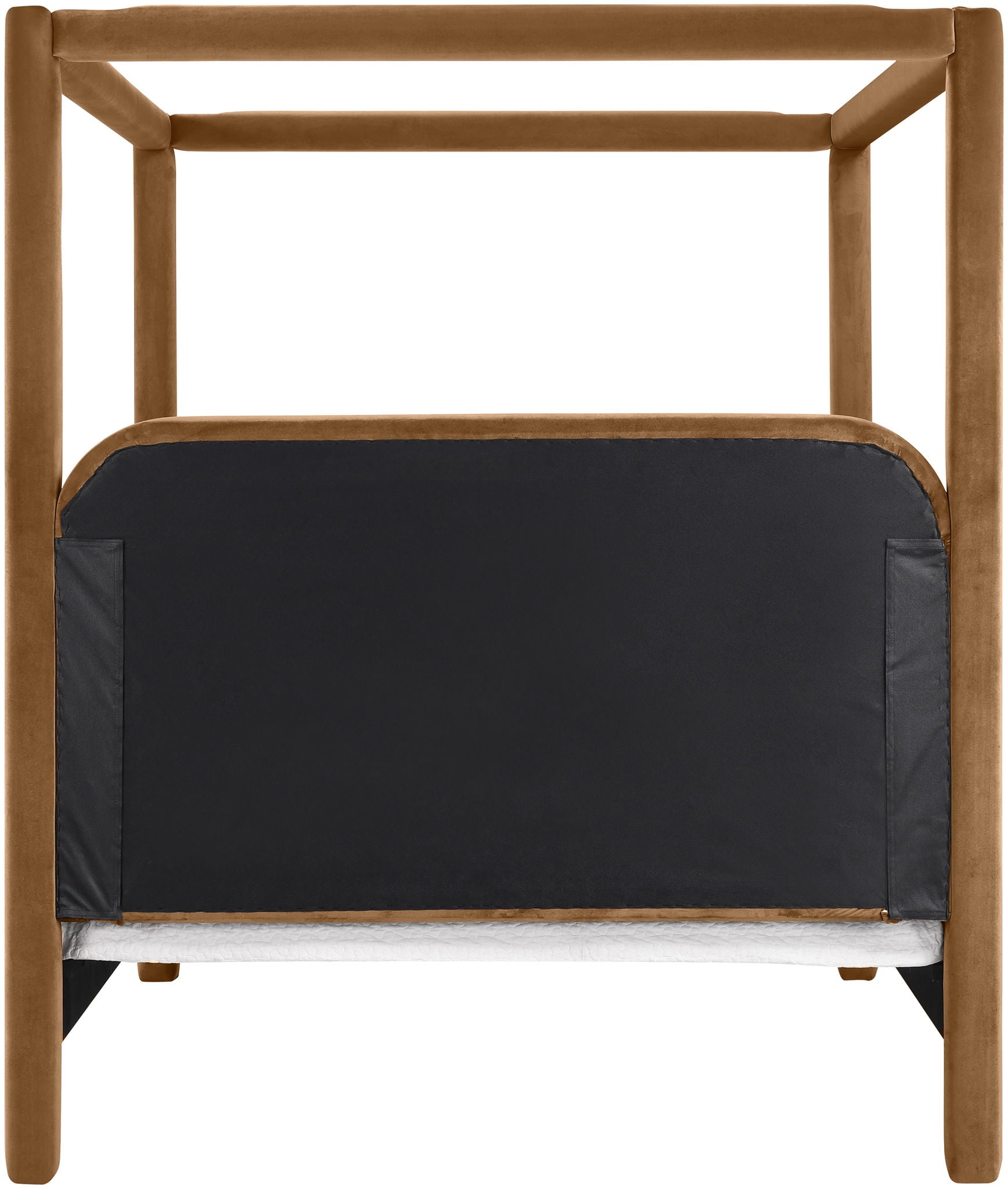 Salina - Velvet Upholstered Bed - Saddle
