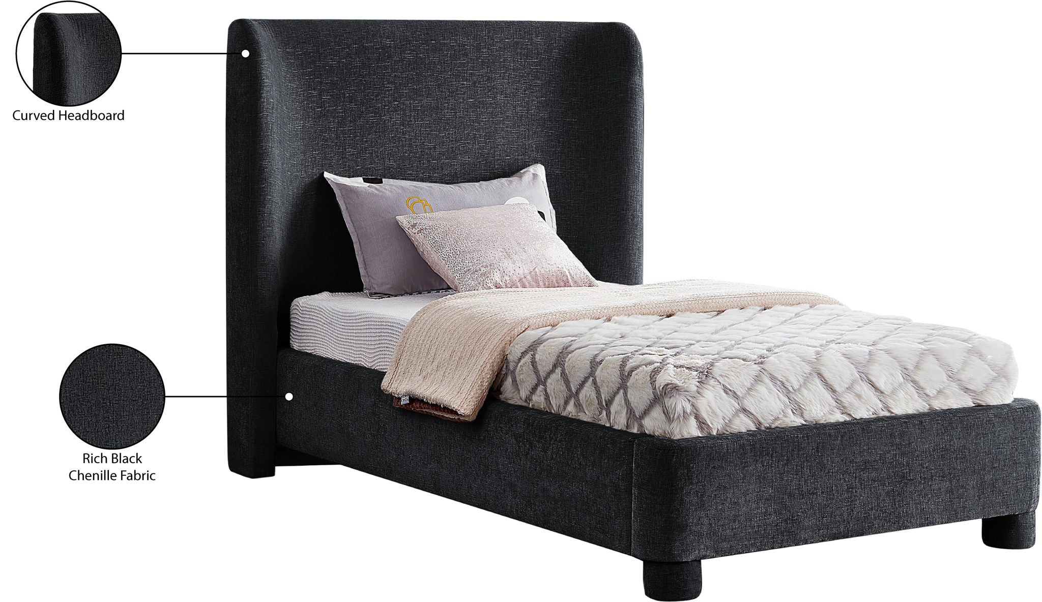 Penny - Chenille Fabric Bed
