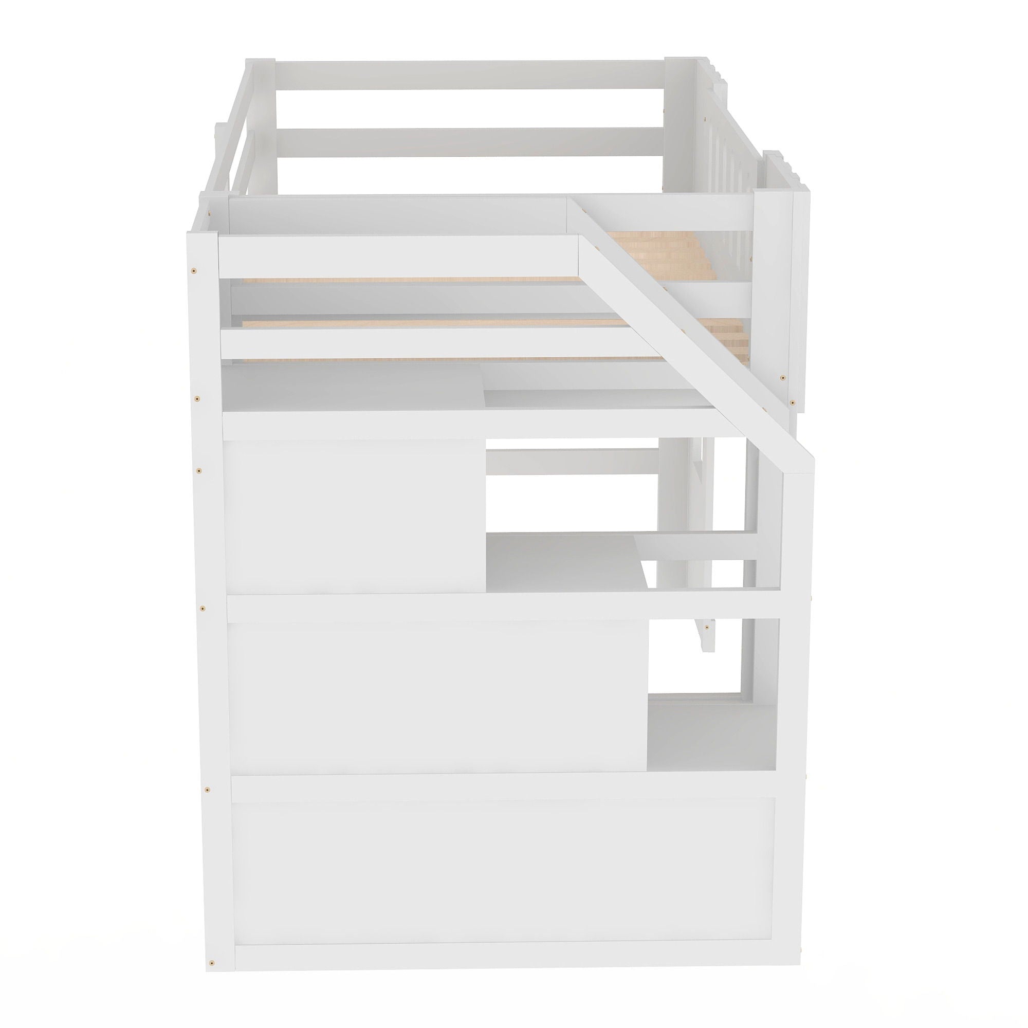 Loft Bed With Storage Staircase And Windows