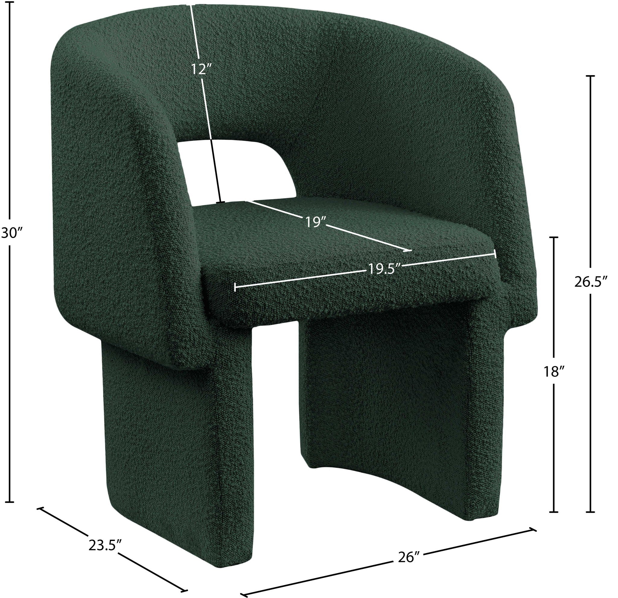 Emmet - Boucle Dining Chair / Accent Chair