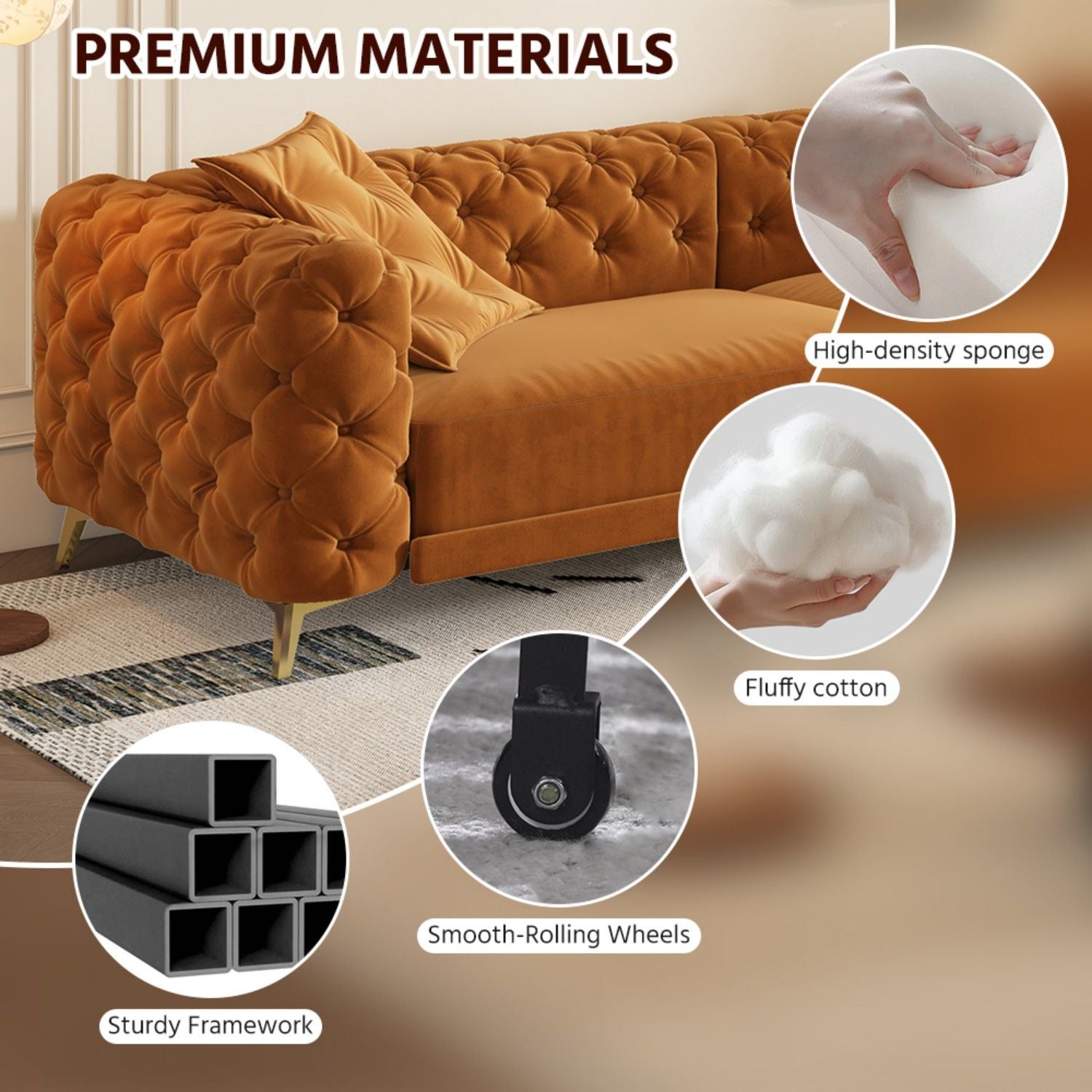 3-In-1 Convertible Sleeper Sofa