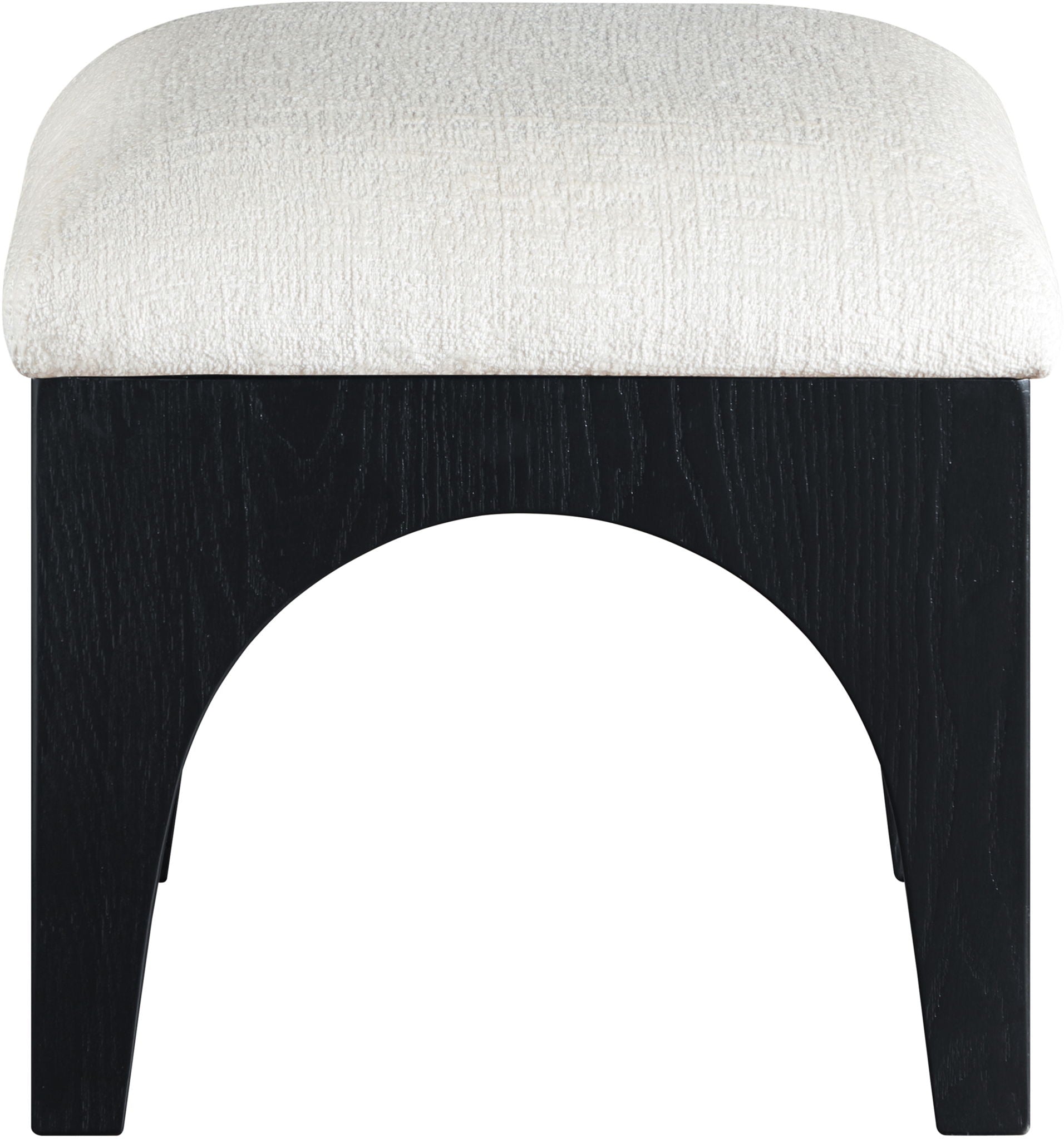 Lawson - Chenille Fabric Ottoman - Black Base