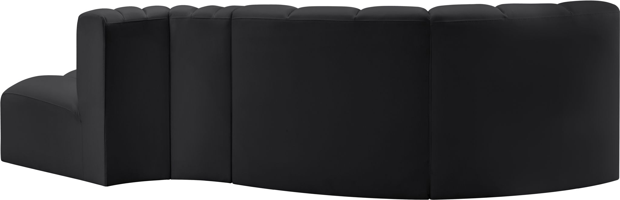 Arc - Faux Leather 4 Piece L-Shaped Modular Sofa