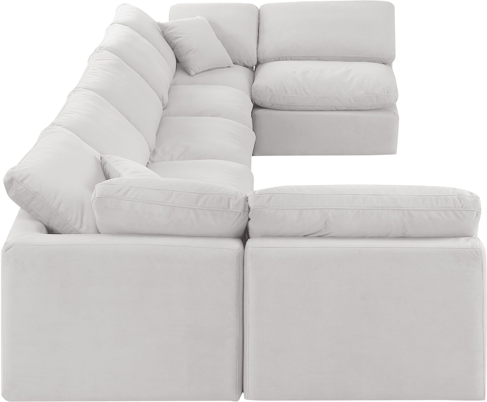 Indulge - Velvet 7 Piece Modular U-Shaped Sectional