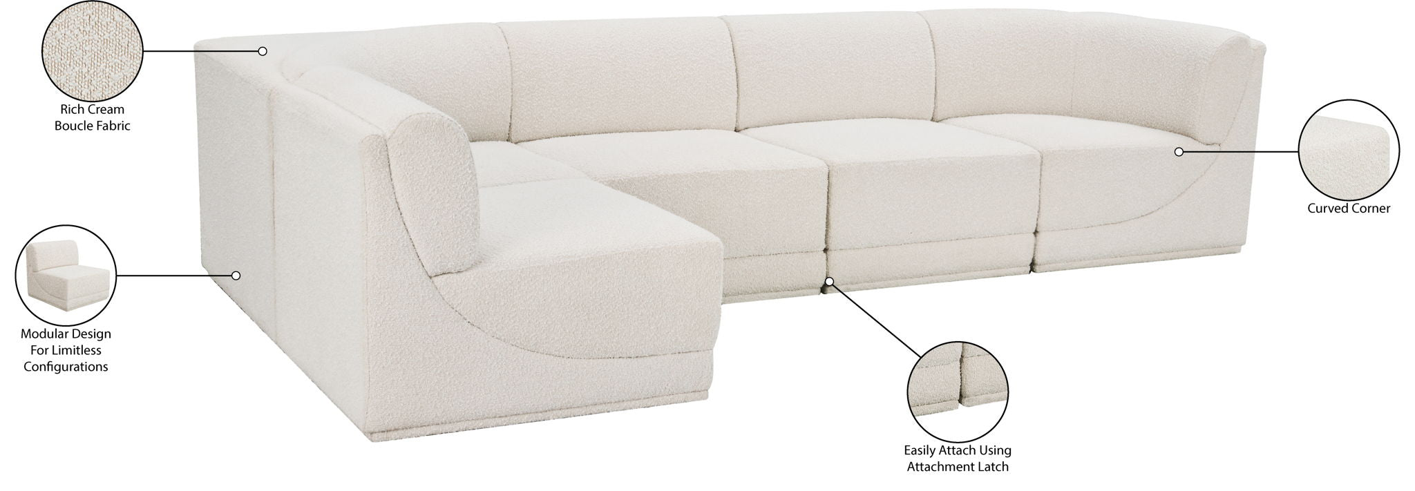 Ollie - 5 Piece Modular Sectional