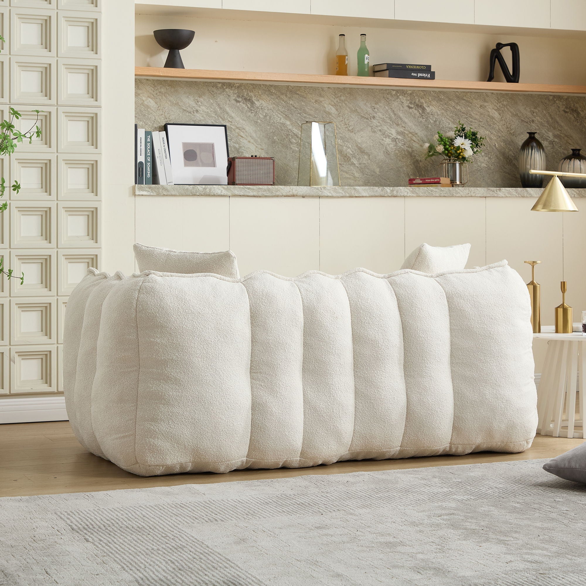 Cozy Beanbag Chair With High Resilience Foam Core For 2