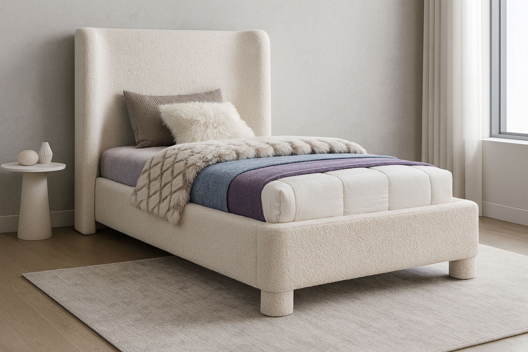Penny - Boucle Fabric Bed