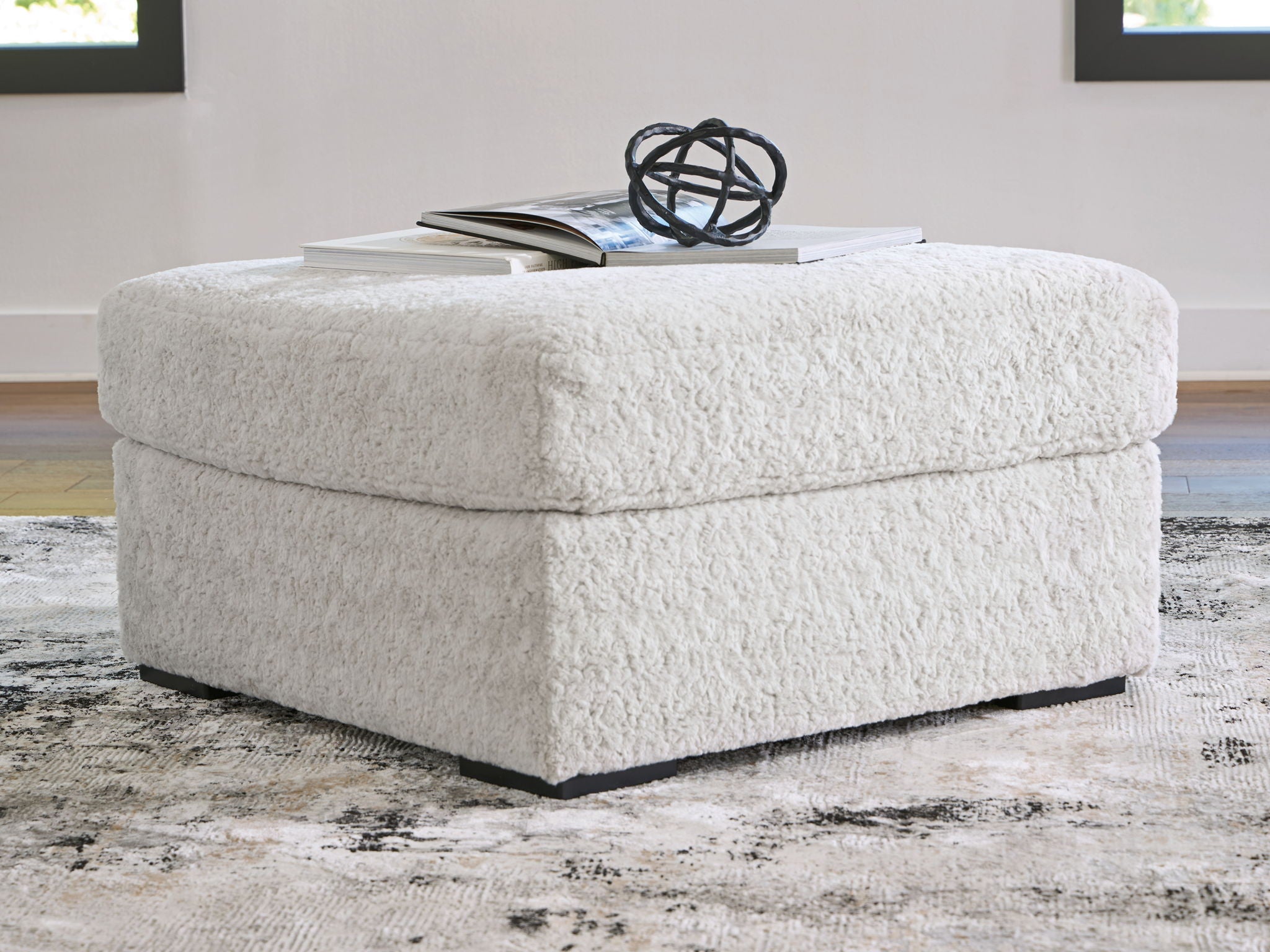 Cuddle Plush - Oversized Accent Ottoman - Arctic