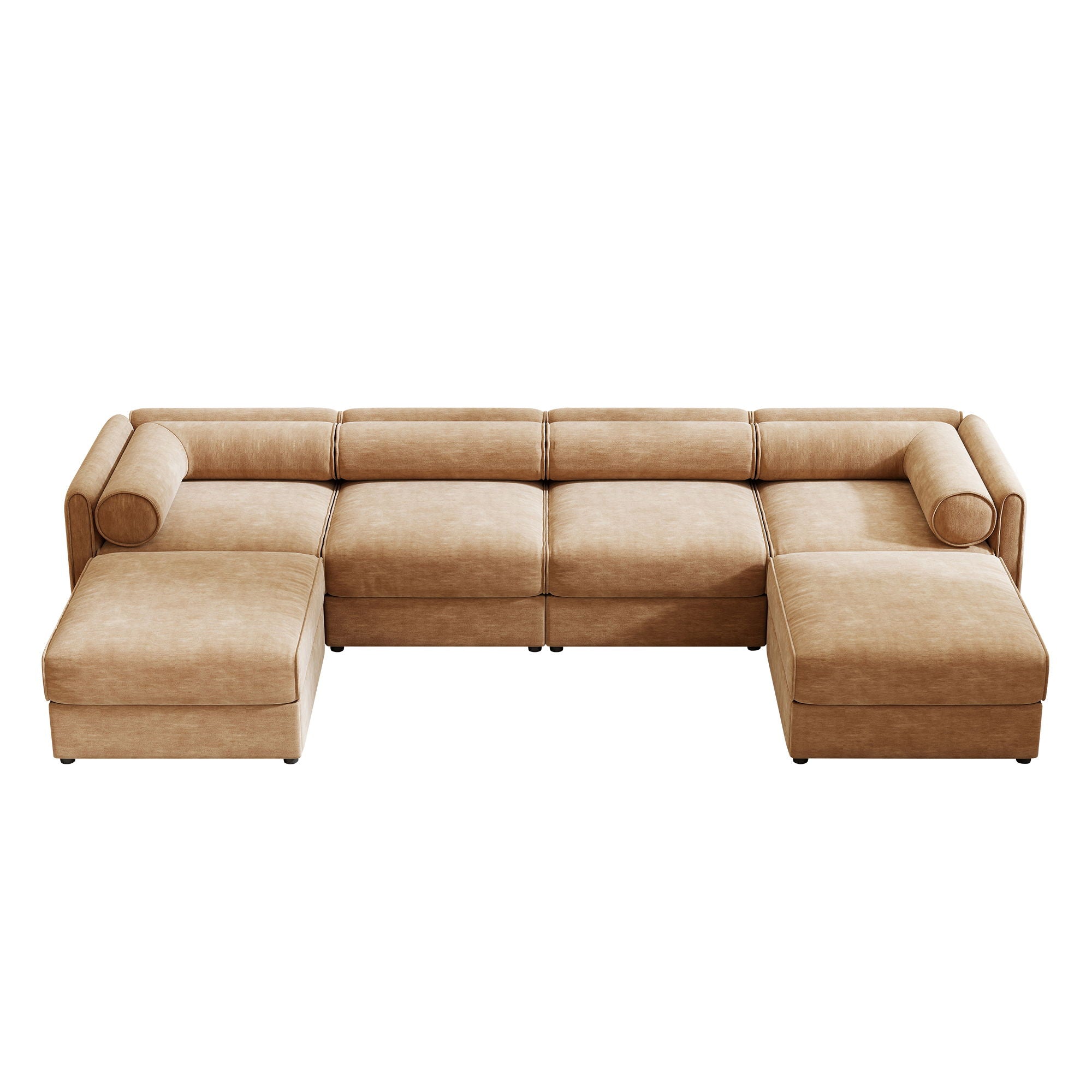 Contemporary Elegant Sofa With Storage And Ottoman