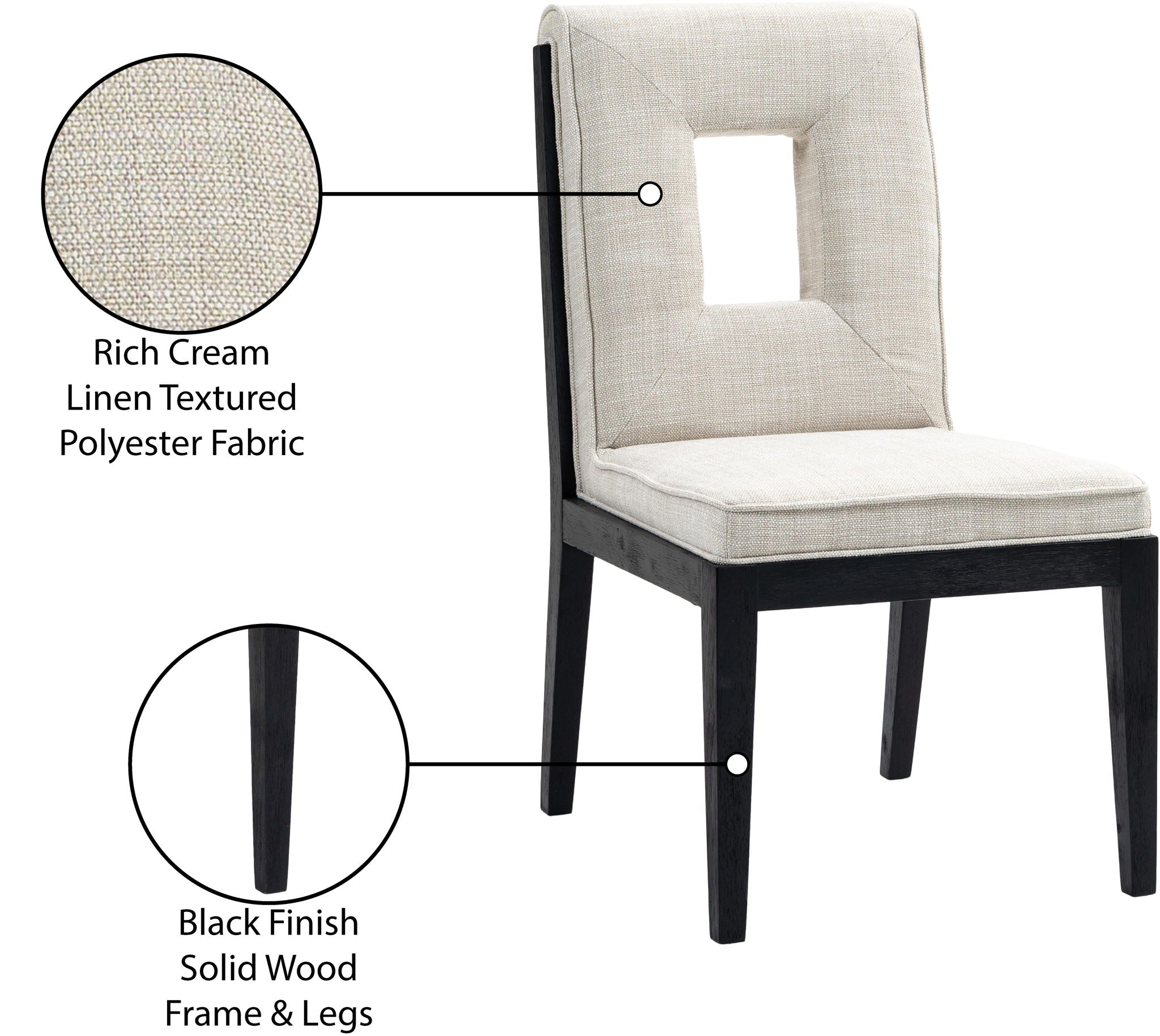 Gwendolyn - Dining Side Chair With Black Frame (Set of 2)