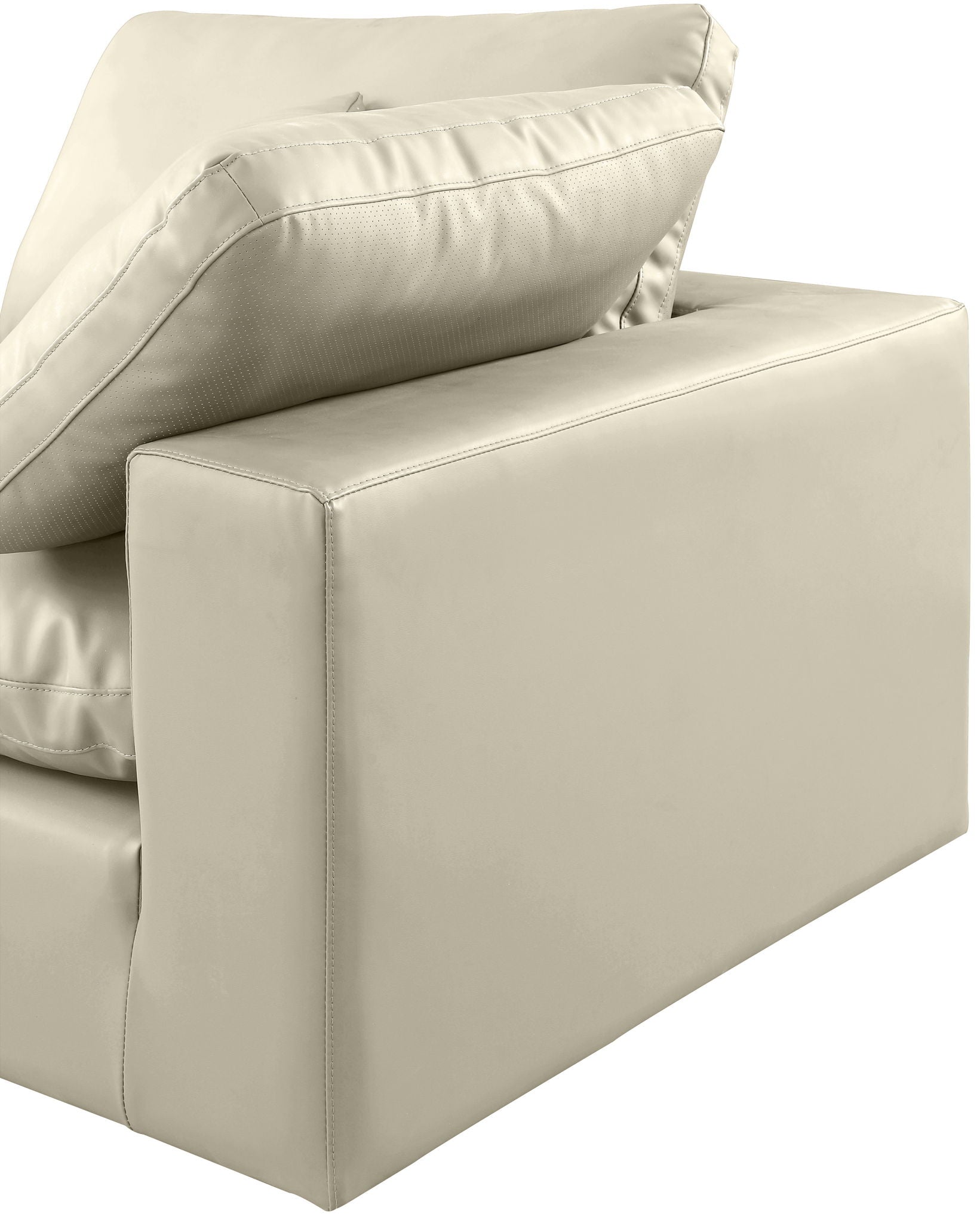 Comfy - 7 Piece Faux Leather Modular Sectional With Chaise