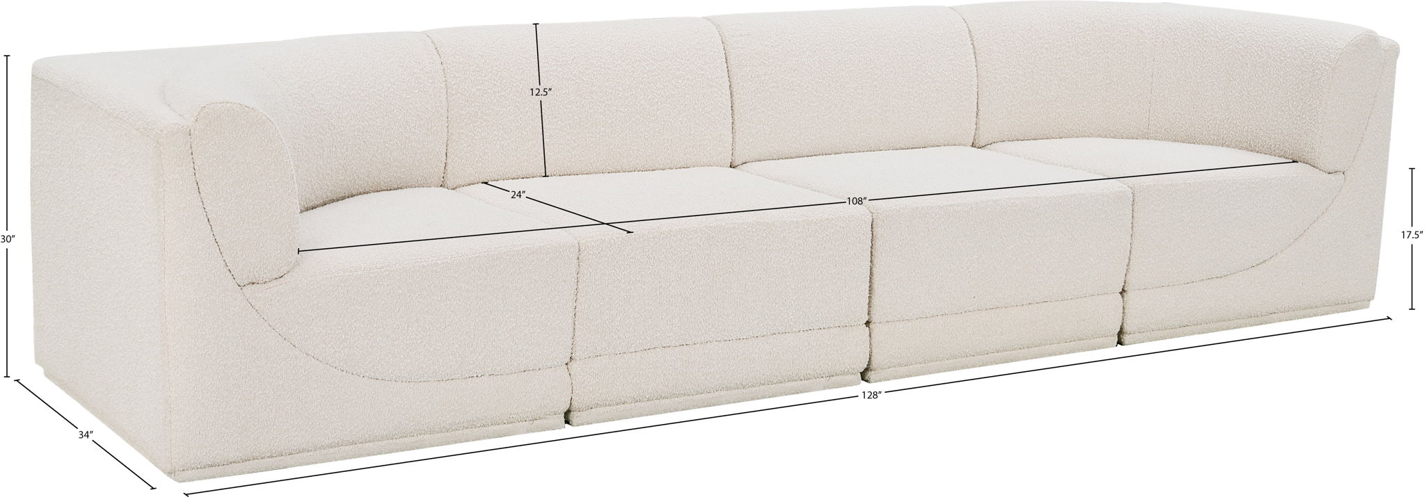 Ollie - 4 Seat Modular Sofa