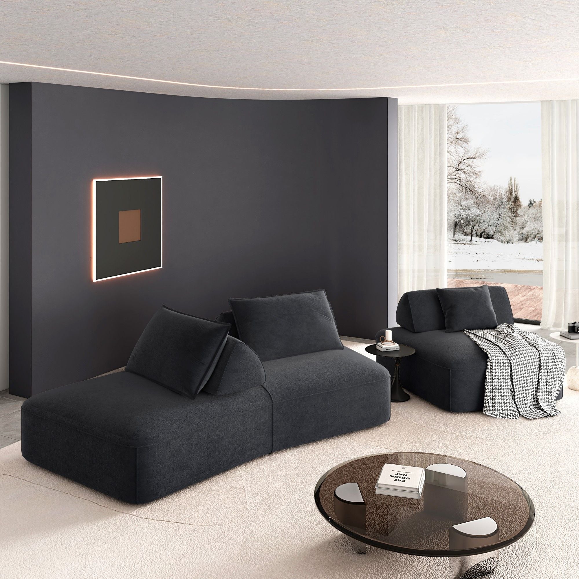 Modern Luxury Oversized Modular Sectional Sofa Set