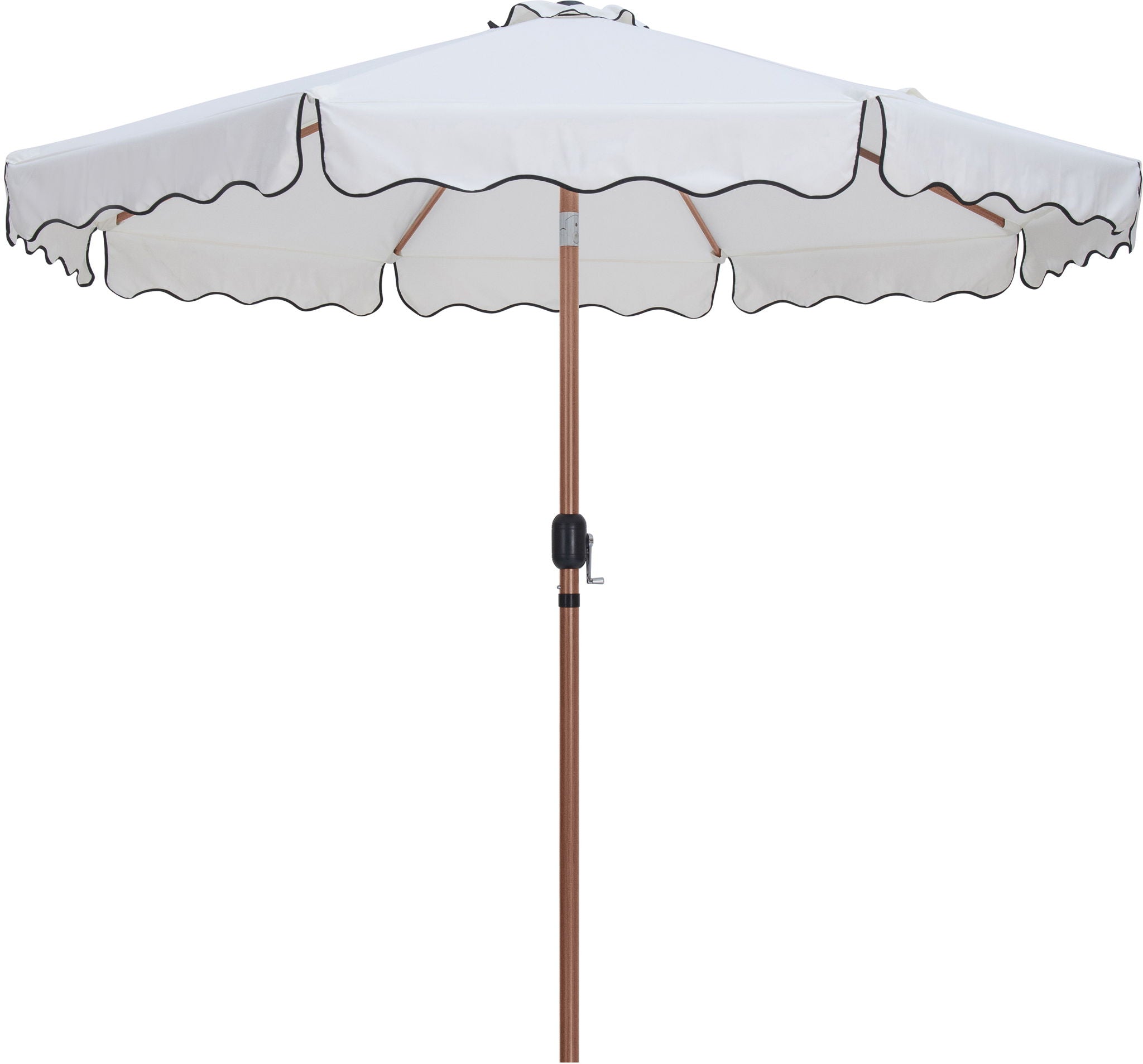 Amalfi - Patio Umbrella - Black Base / Light Brown Pole