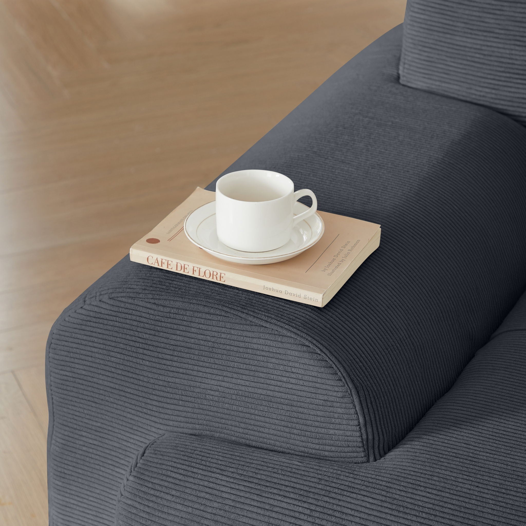 L Shaped Modular Sectional Sofa And Movable Ottoman