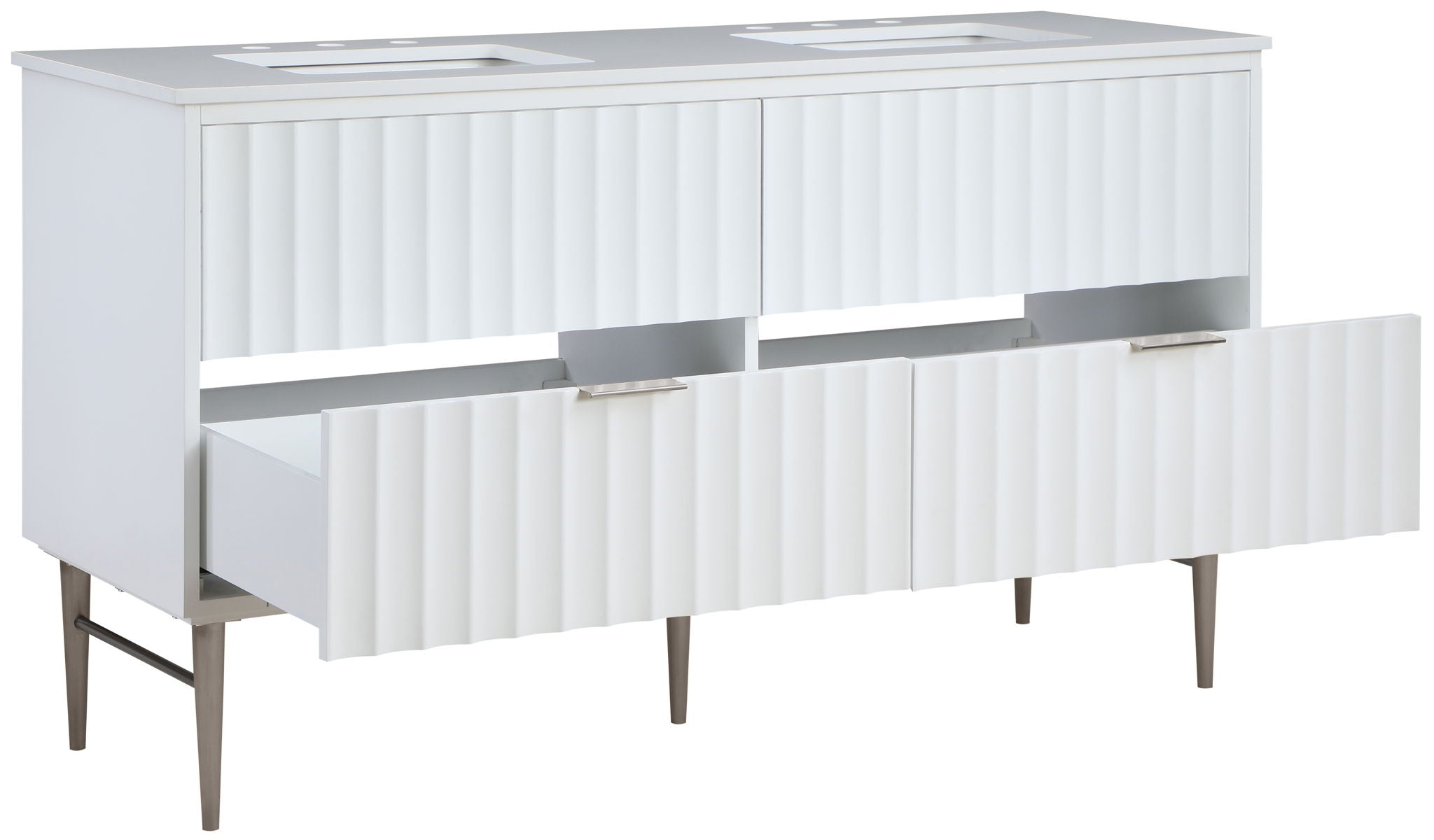 Modernist - Bathroom Vanity With Chrome Legs