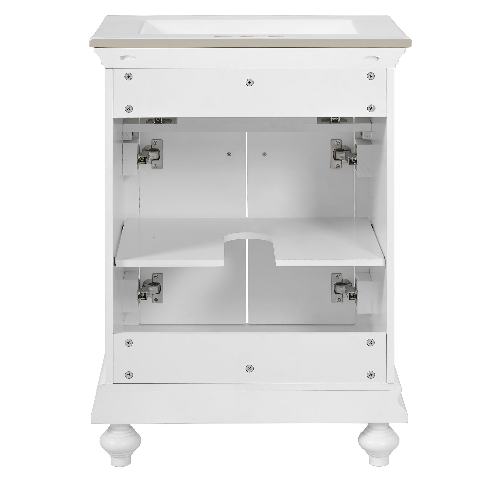 Modern Bathroom Vanity With Tip-Out Drawer And Soft-Close Hinges