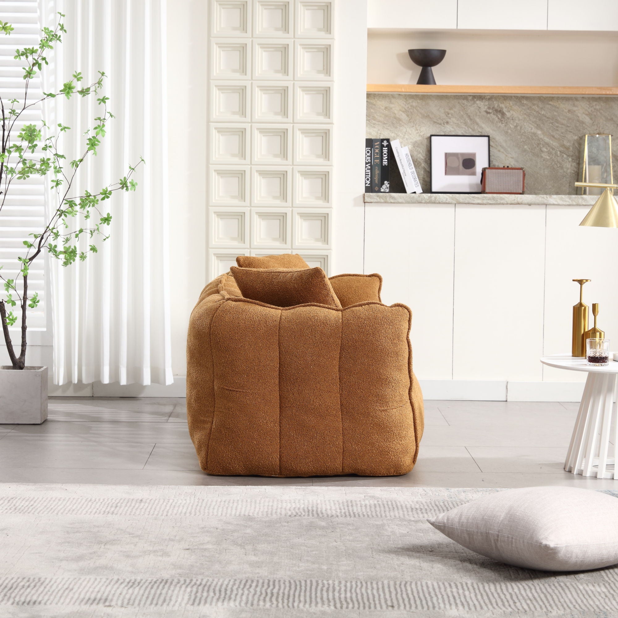 Cozy Beanbag Chair With High Resilience Foam Core For 2