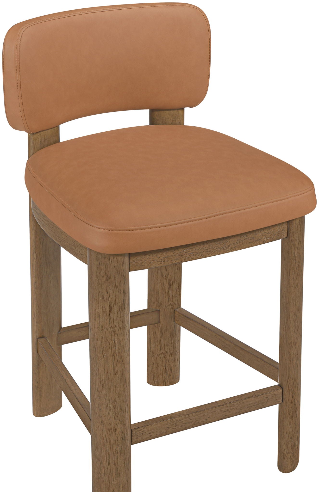 Paloma - Faux Leather Upholstered Counter Stool (Set of 2) - Brown Frame
