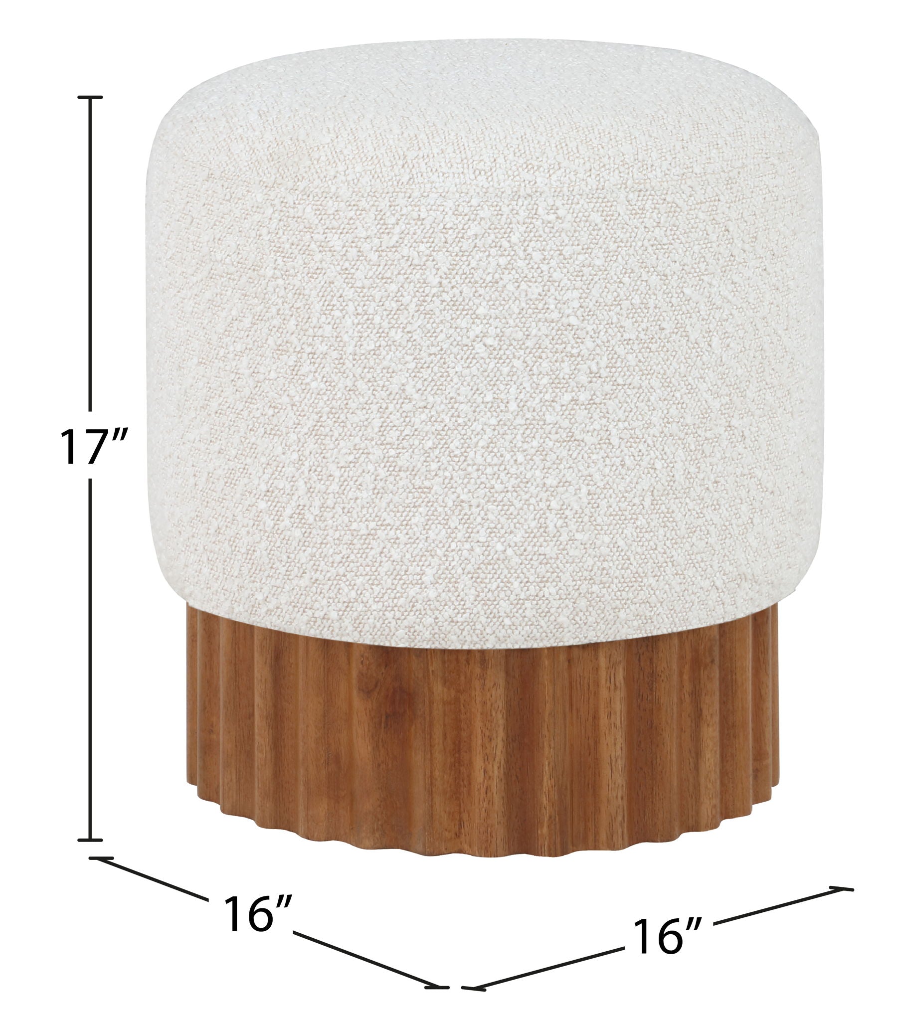 Veranda - Ottoman / Stool With Brown Base