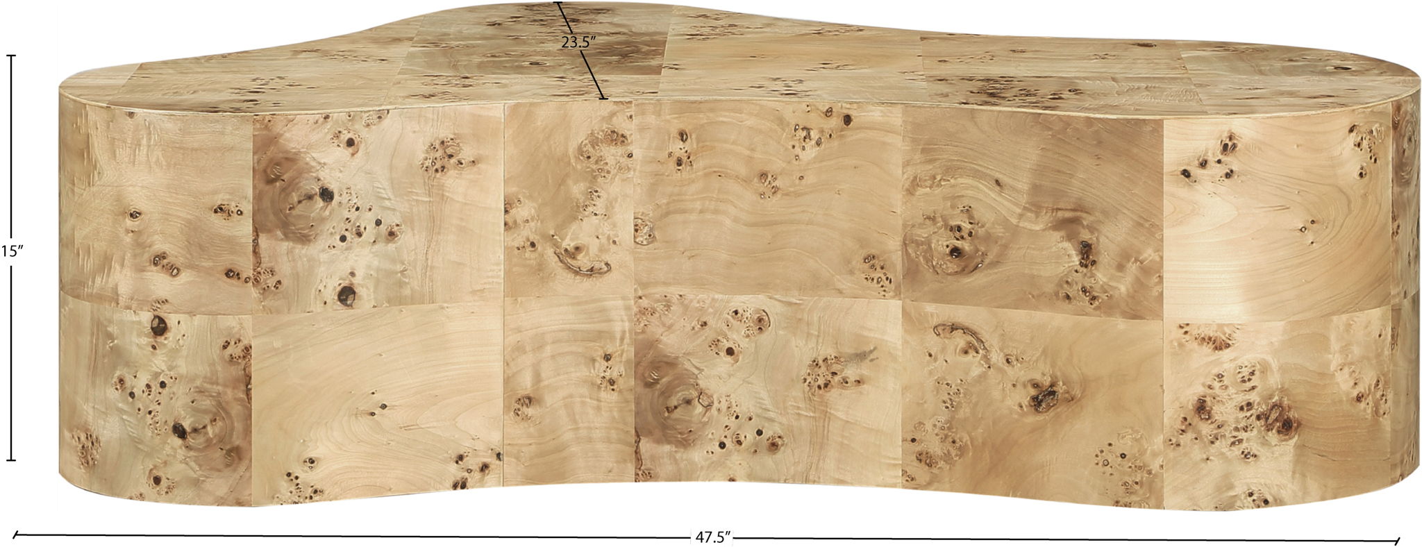 Zaire - Burl Wood Coffee Table