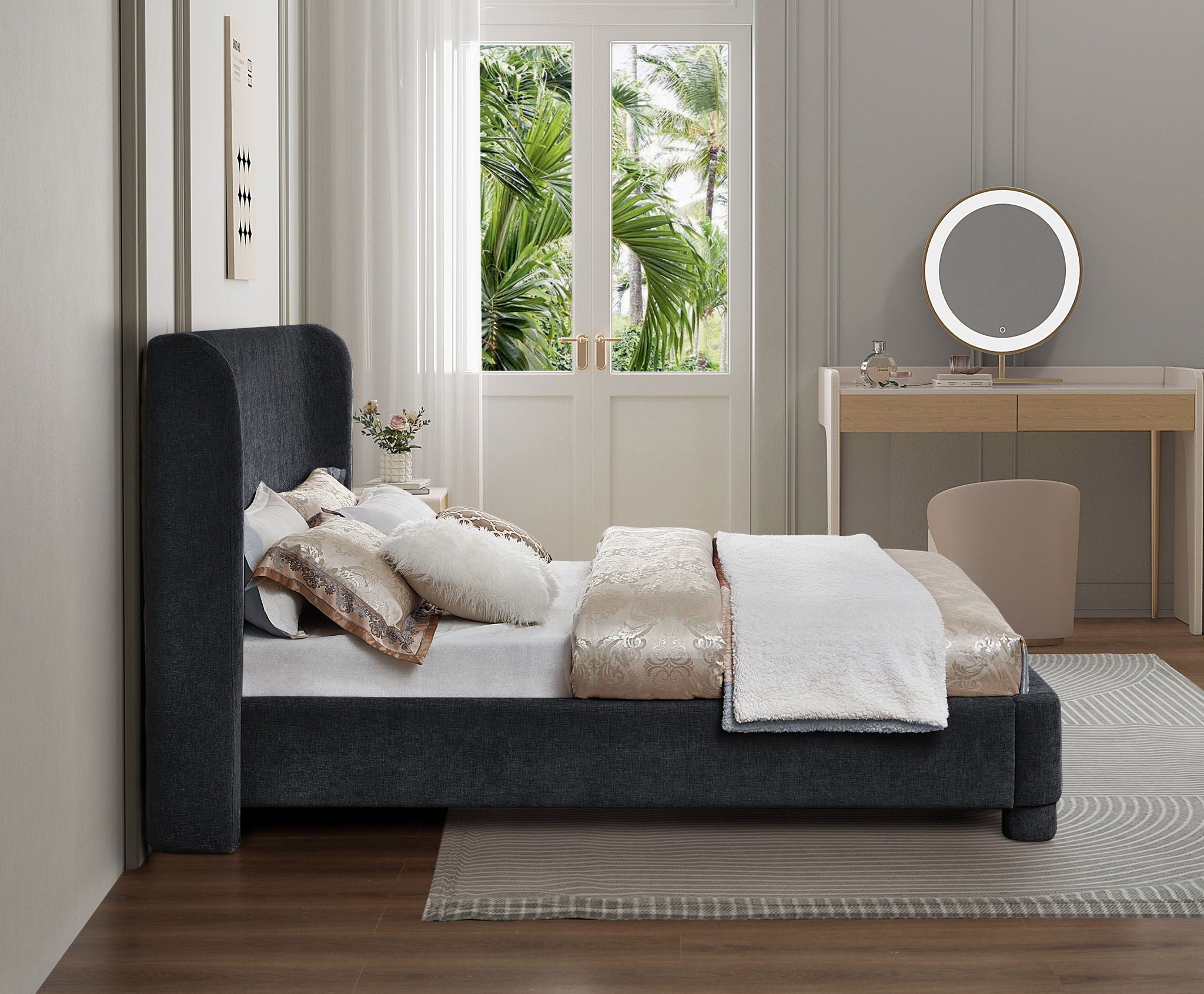 Penny - Chenille Fabric Bed