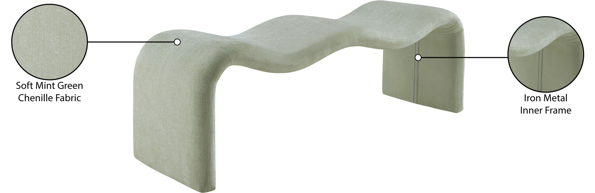 Willow - Chenille Bench