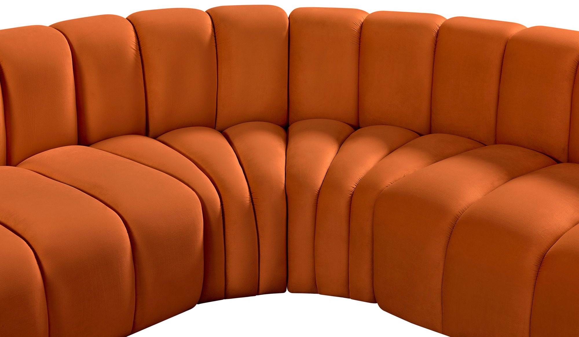 Arc - Velvet 5 Piece U-Shaped Modular Sofa