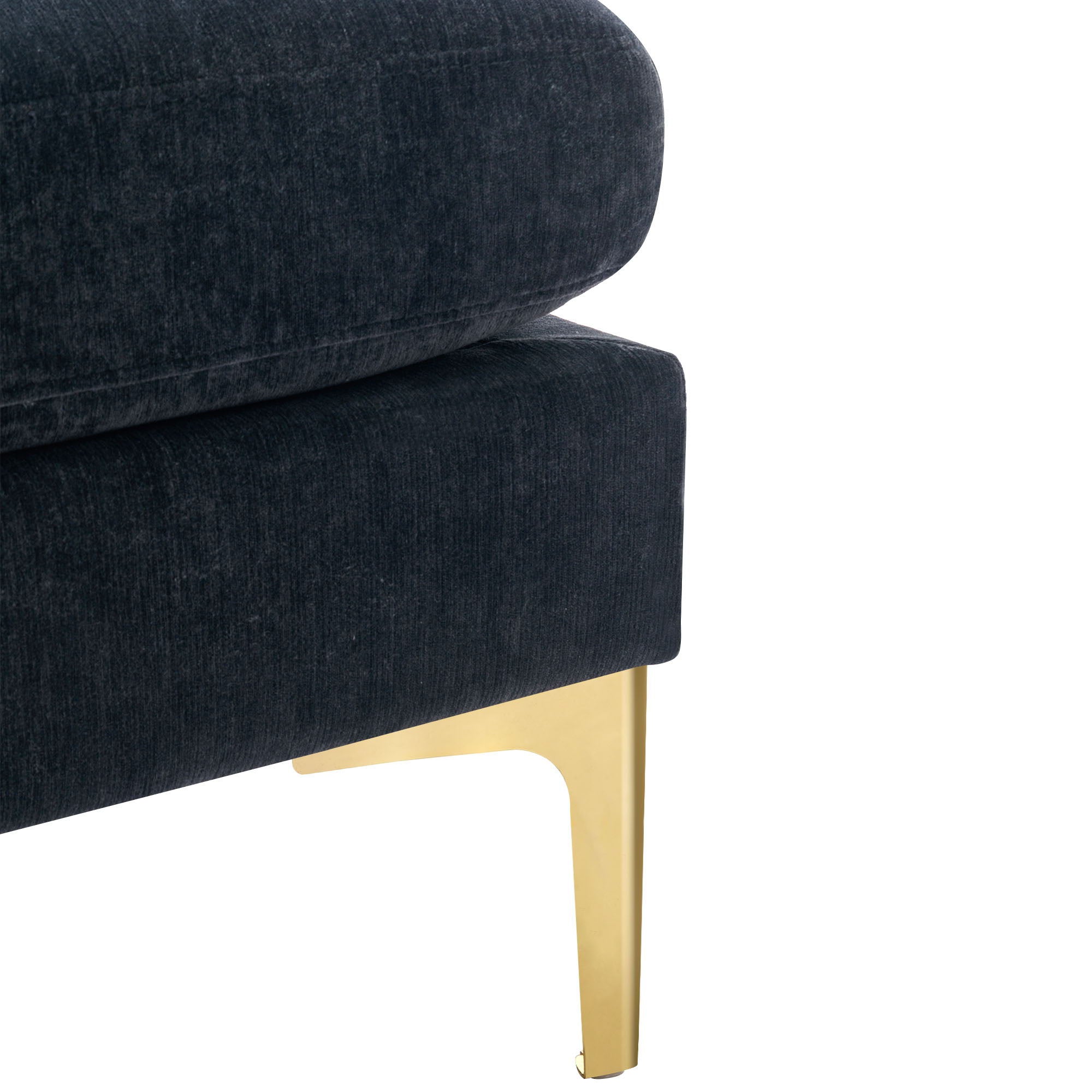 Modern L - Shape Convertible Sectional Sofa With Movable Ottoman