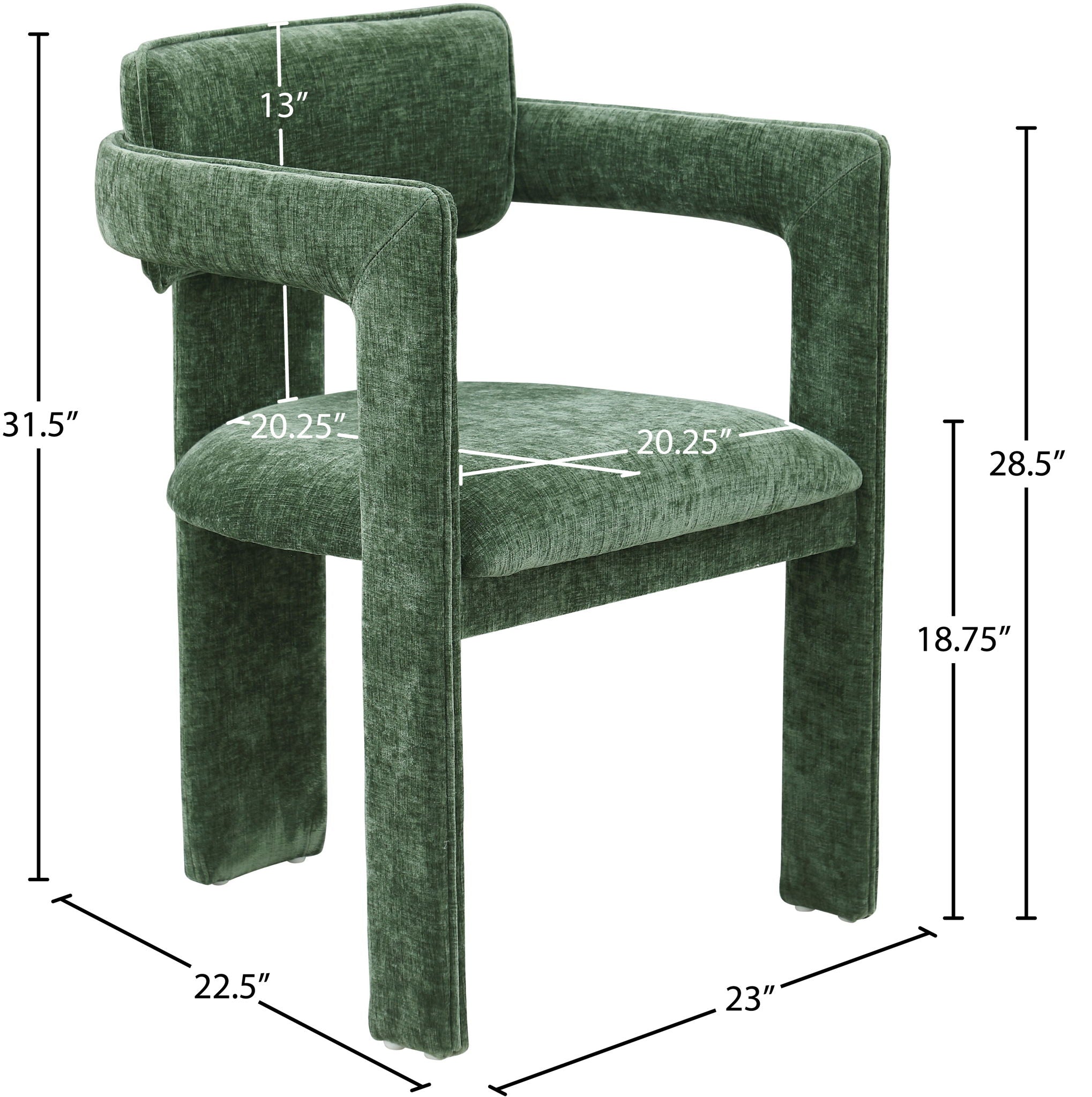 Brenda - Chenille Dining Chair (Set of 2)