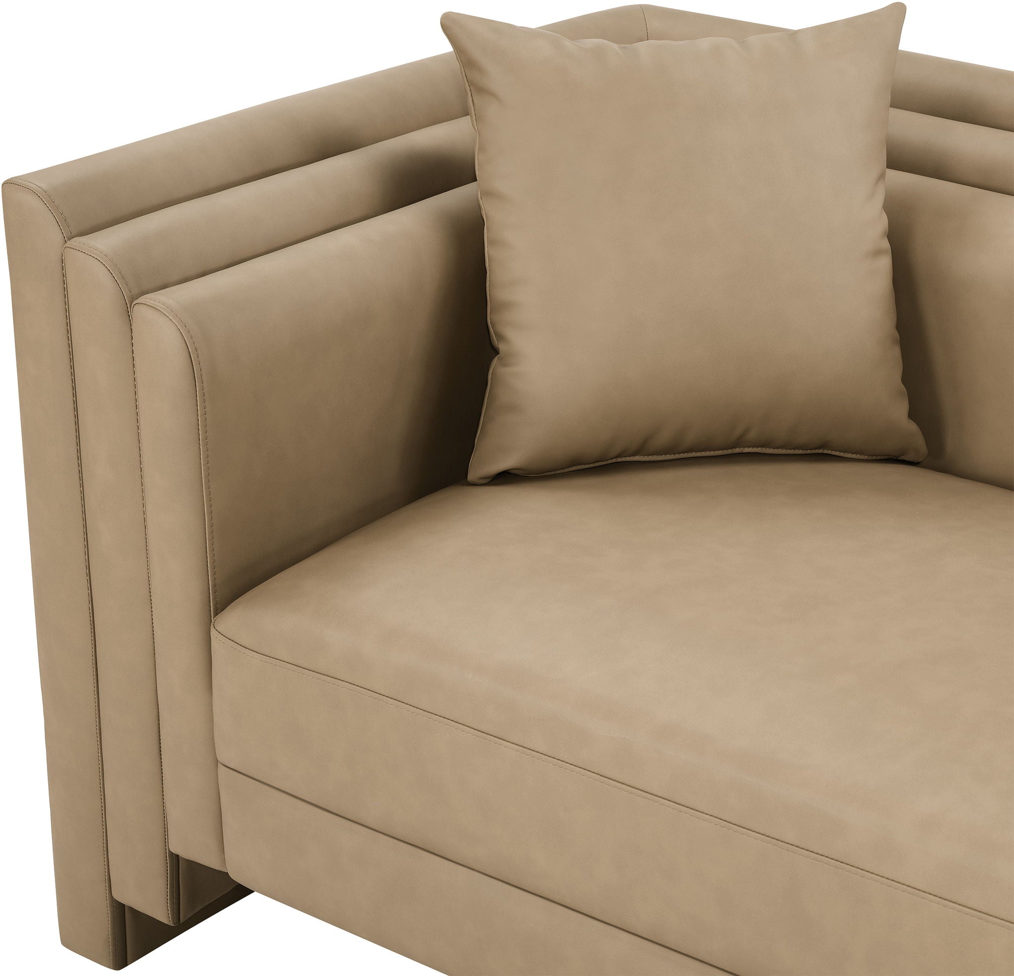 Everett - Vegan Leather Upholstered Chair - Tan