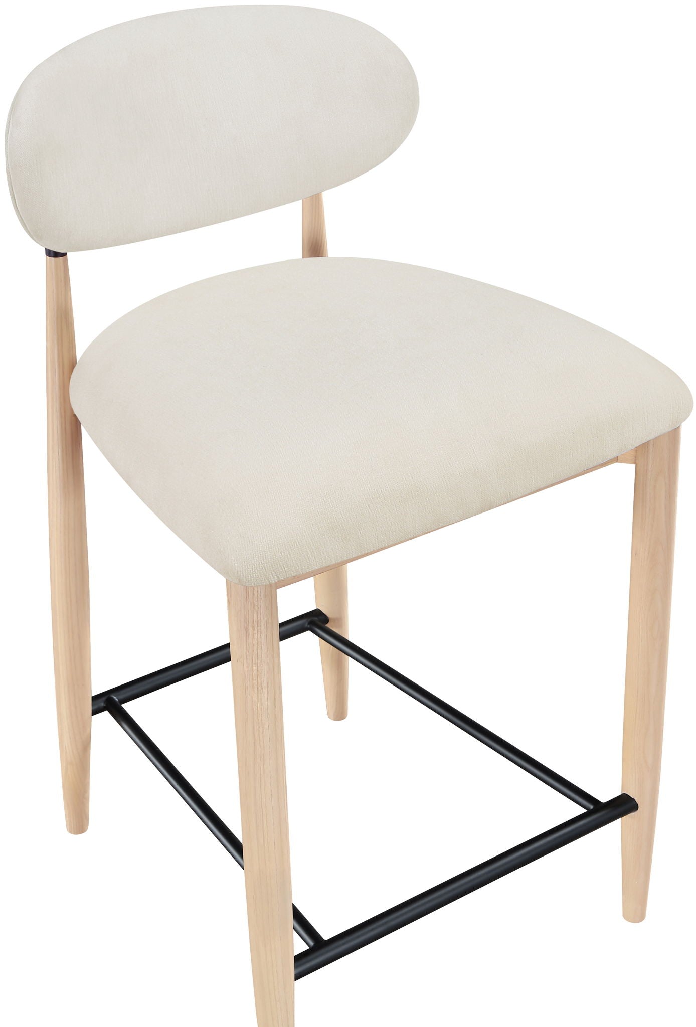Riccio - Upholstered Stool - Cream