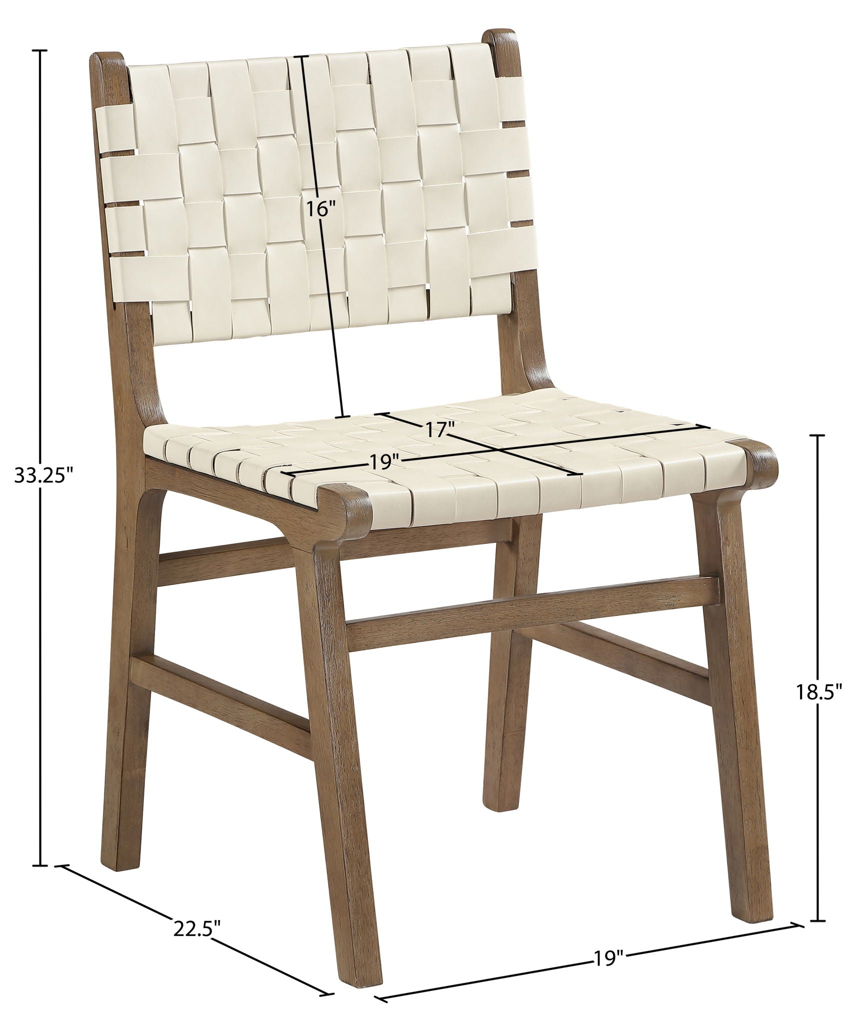 Entwine - Vegan Leather Upholstered Dining Chair - Painted Brown