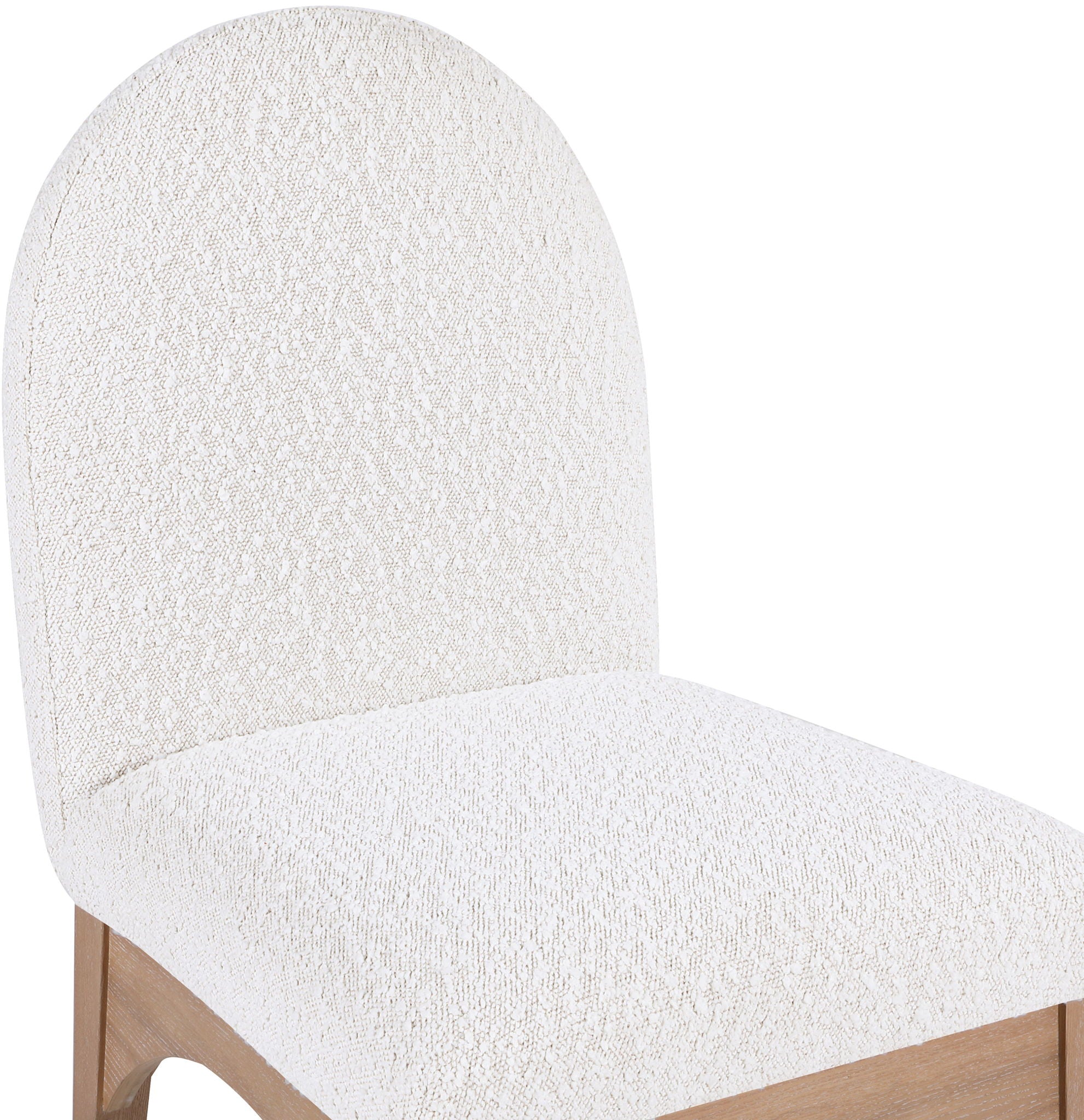 Waldorf - Boucle Dining Side Chair With Natural Legs