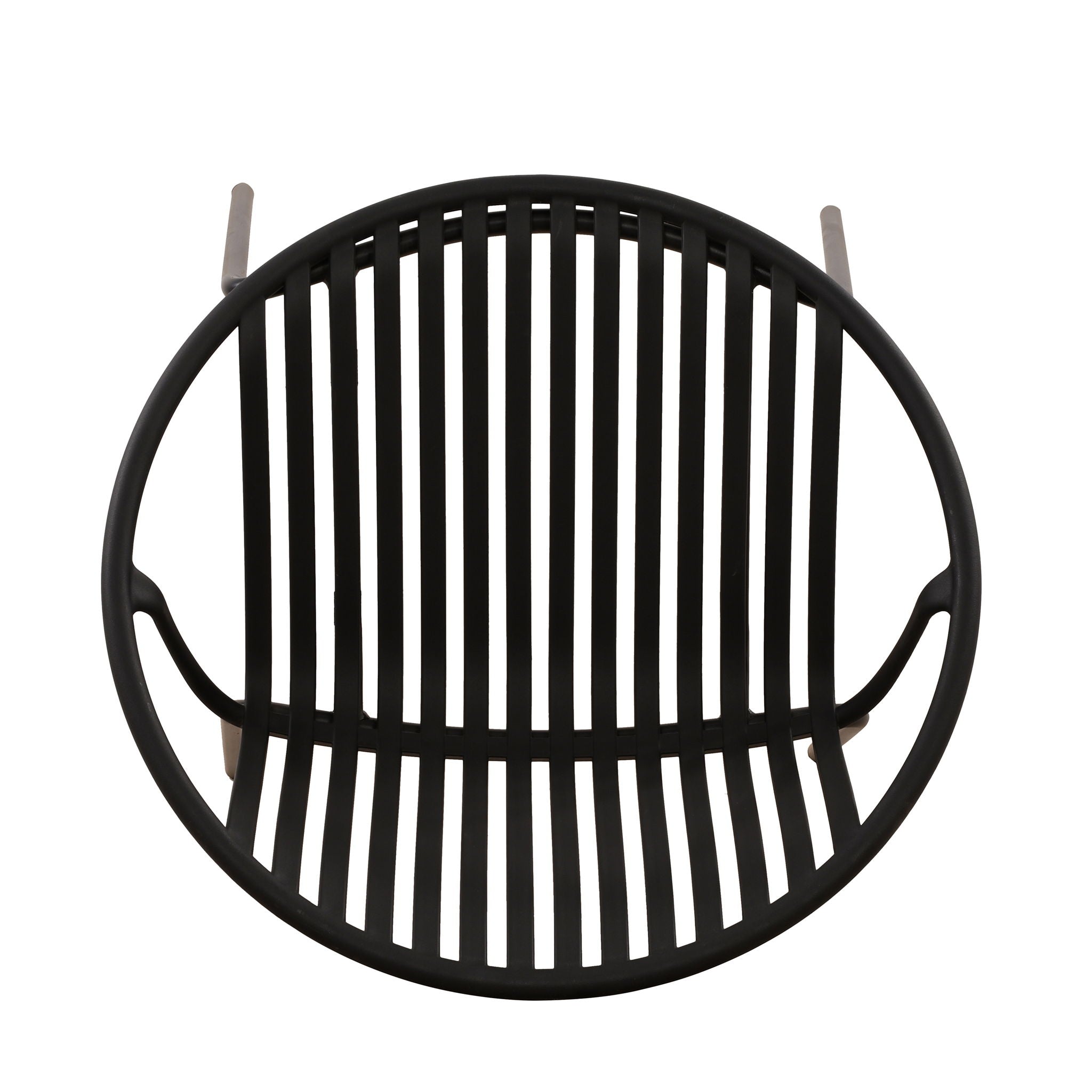 Stackable Outdoor Chairs With Breathable Plastic Backrest (Set of 2)