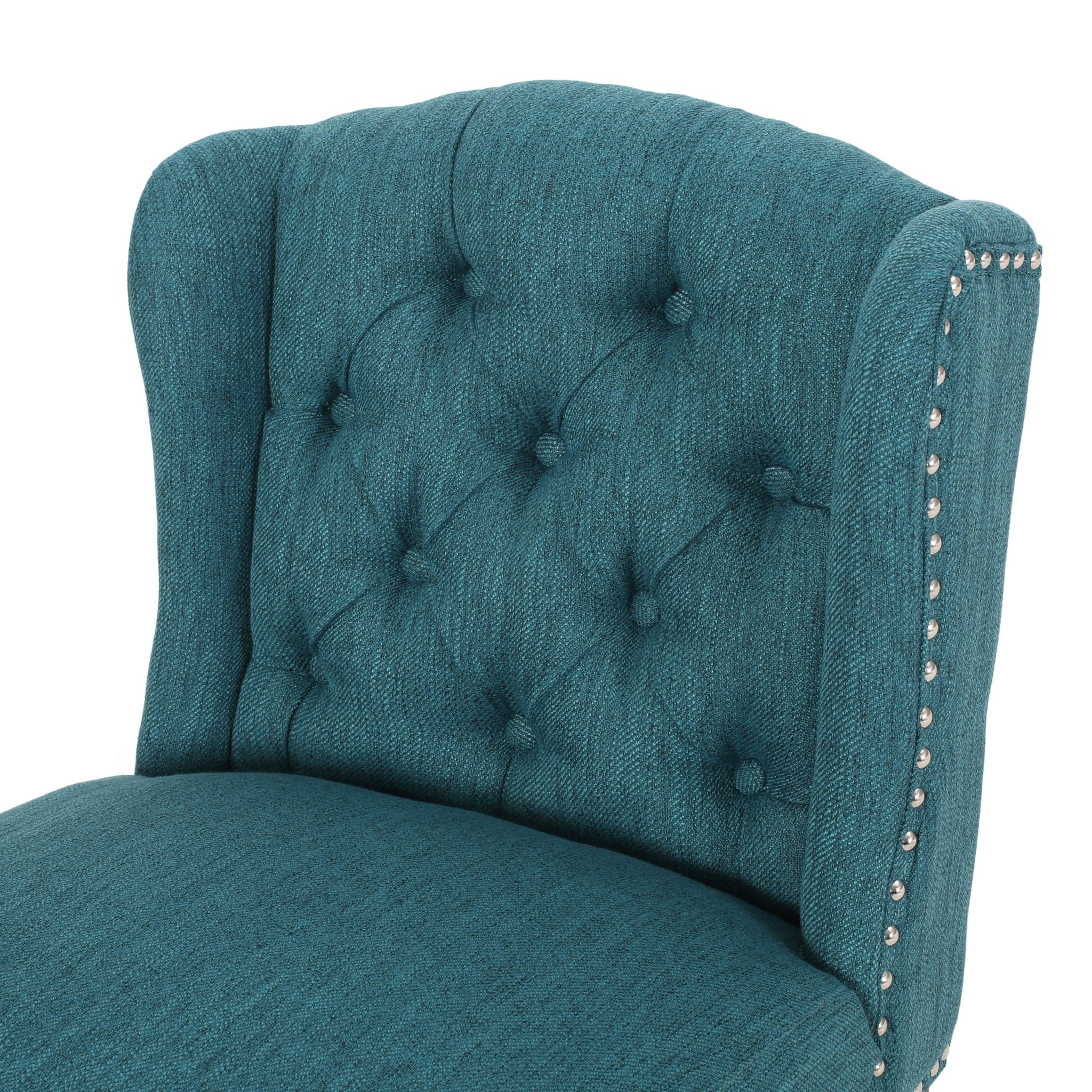 Vienna - Contemporary Fabric Tufted Wingback Counter Stools (Set of 2)