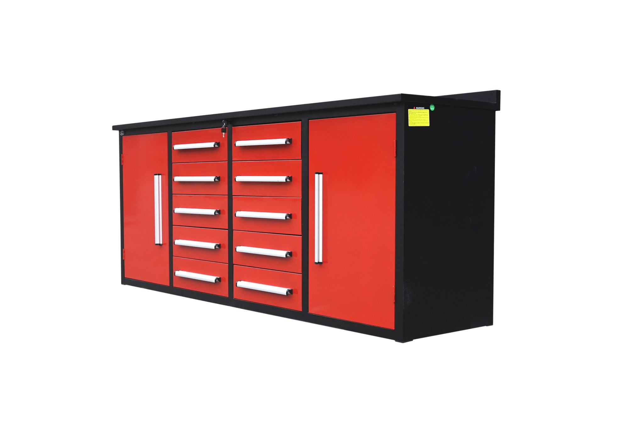 Storage Cabinets With Workbench (With 10 Drawers And 2 Cabinets)