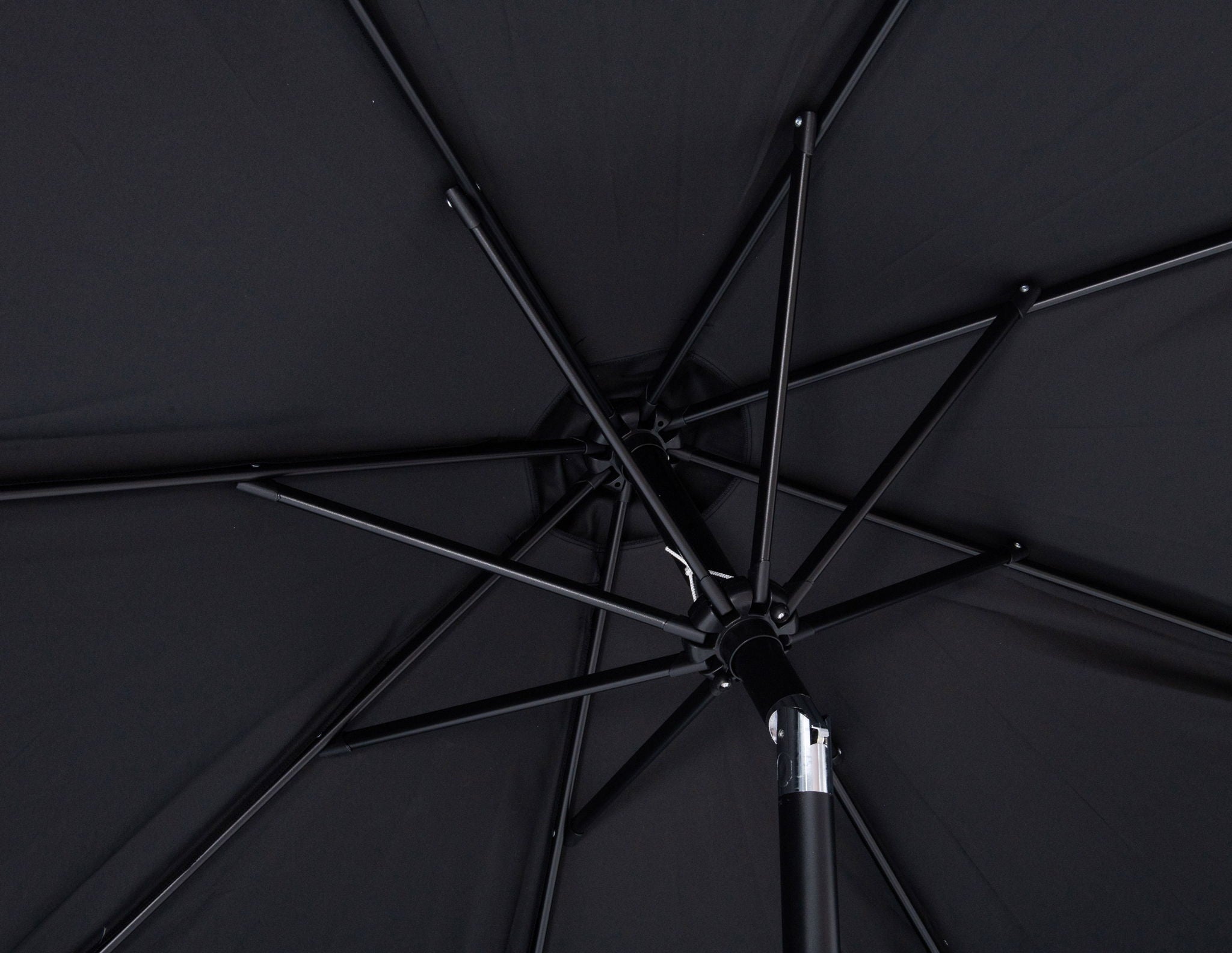 Amalfi - Aluminum Patio Umbrella - Black Base / Black Pole