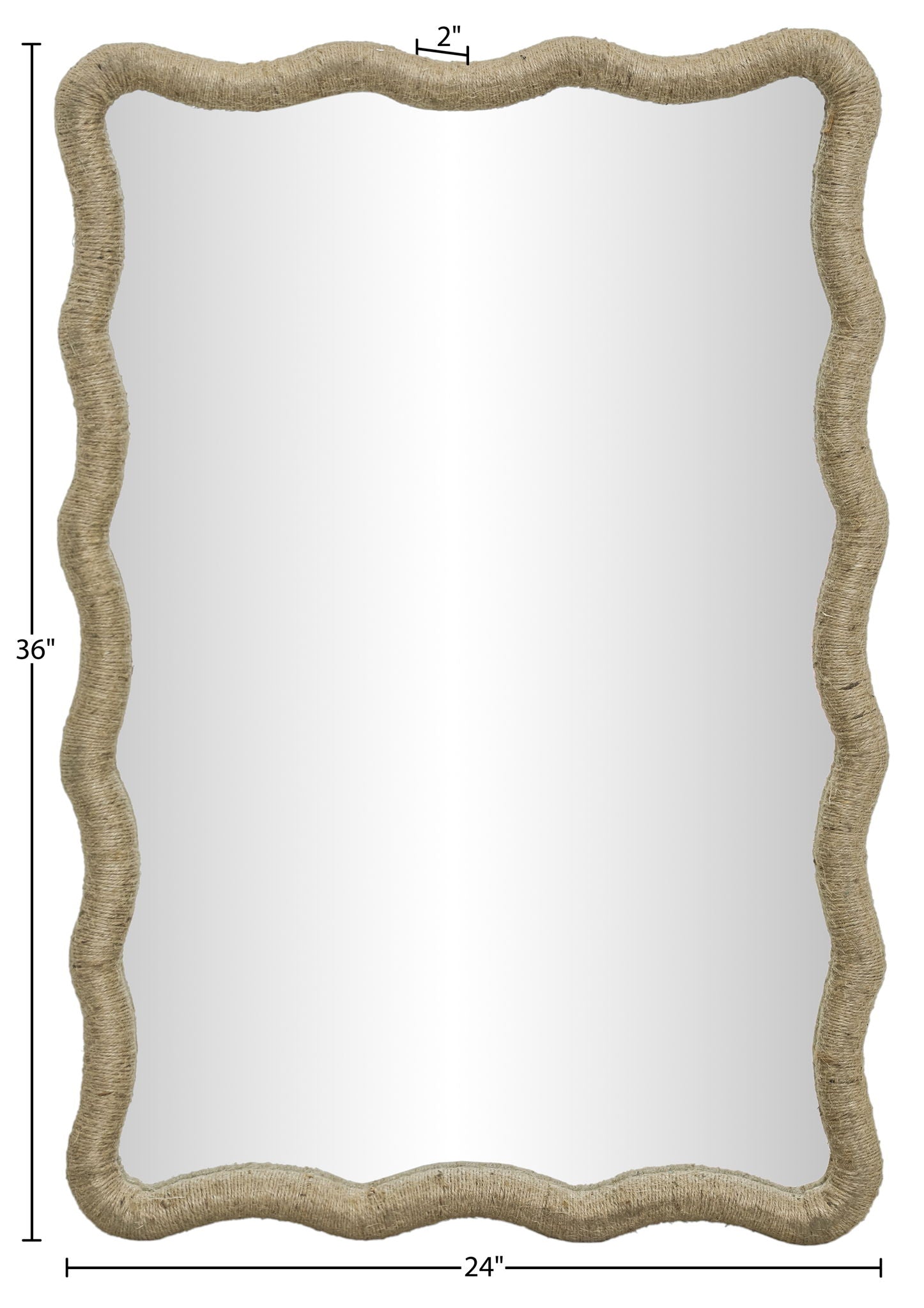 Meadow - Jute Rope Framed Mirror - Natural