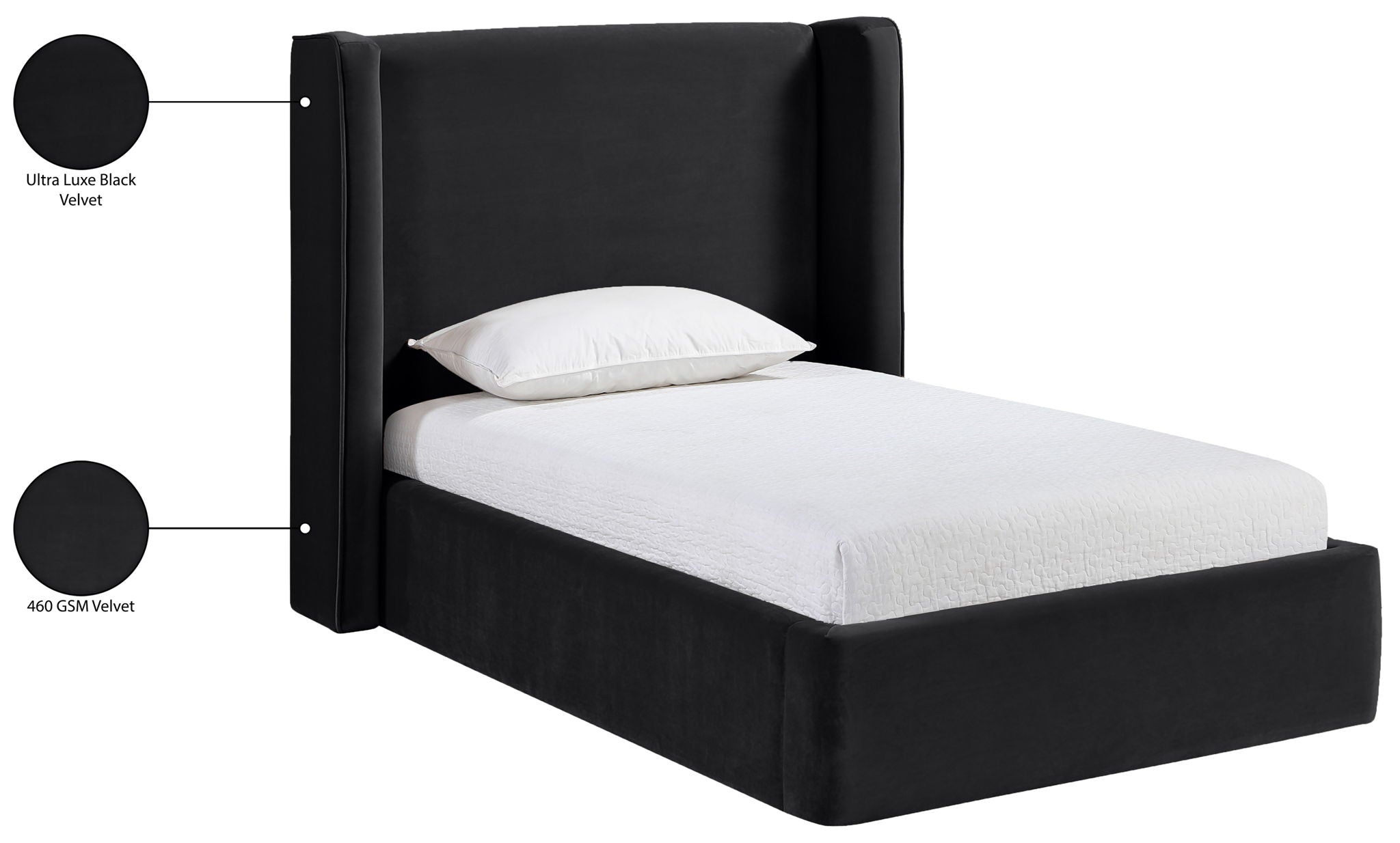 Kendall - Velvet Upholstered Bed
