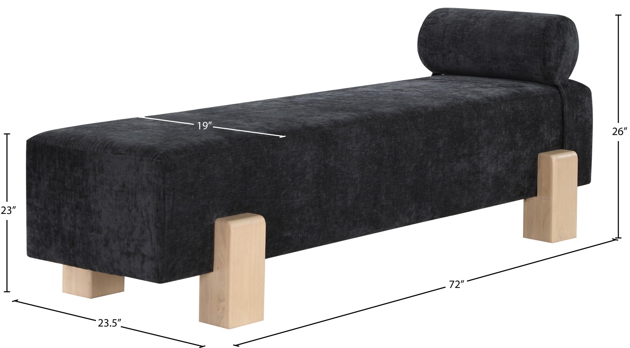 Edison - Bench - Light Brown Base