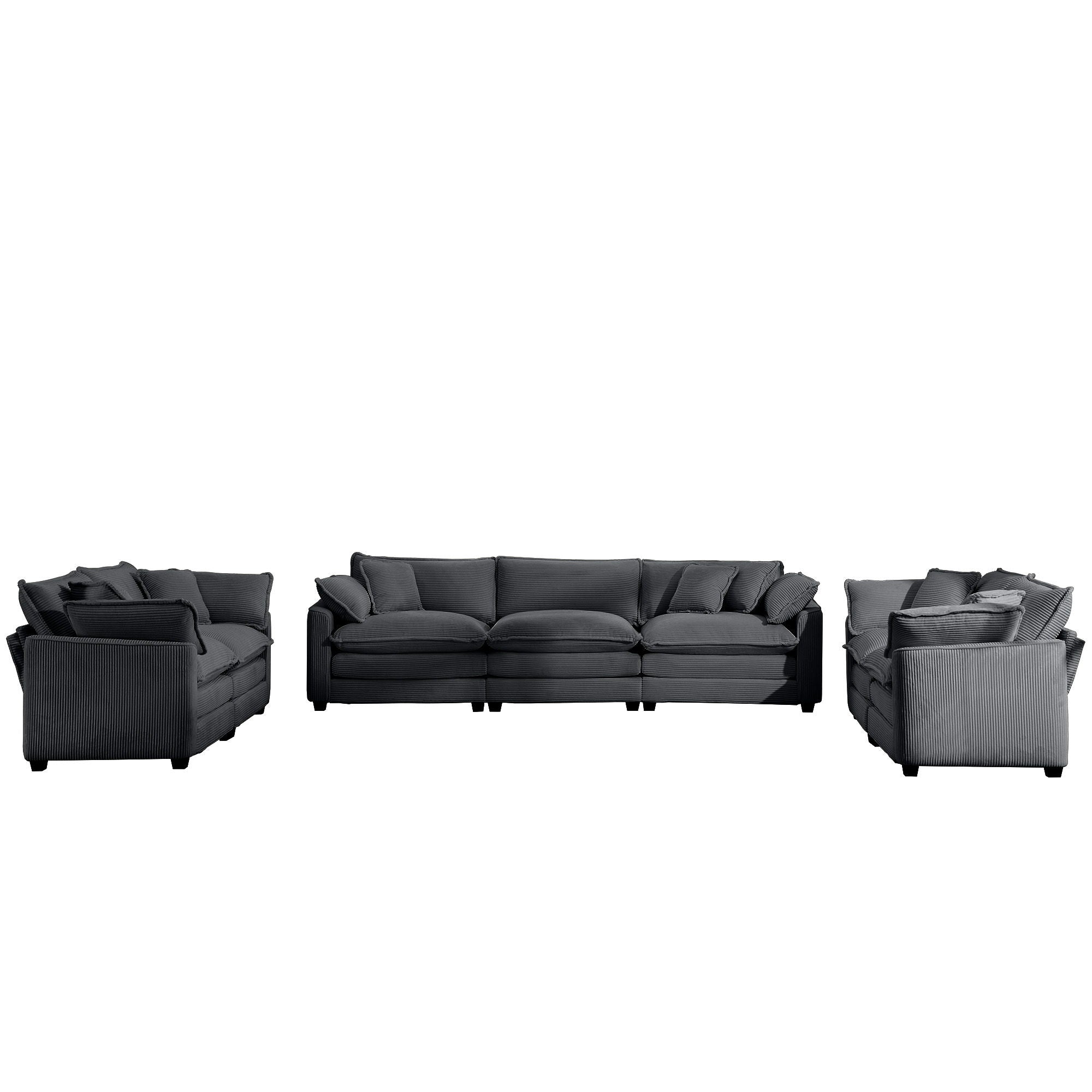 Elegant Oversized Sectional Sofa Set With Deep Seats And Flexible Layout