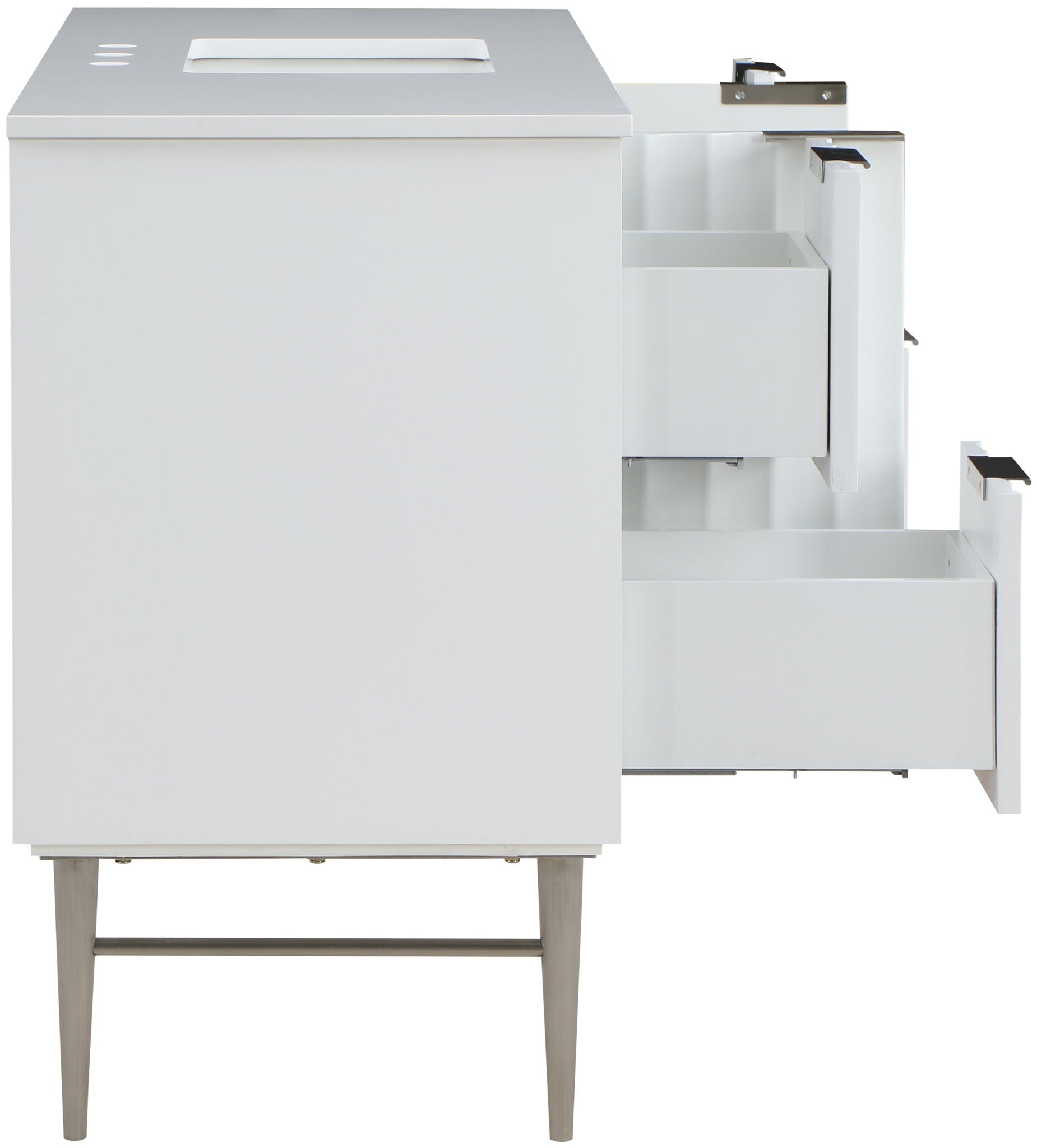 Modernist - Bathroom Vanity With Chrome Legs