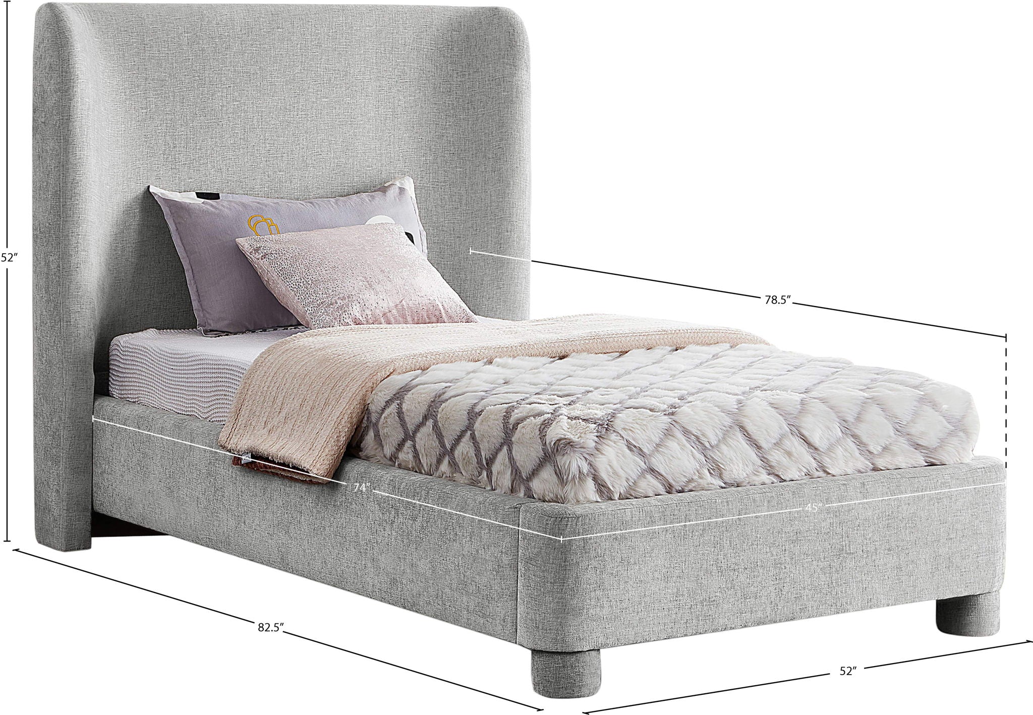 Penny - Chenille Fabric Bed