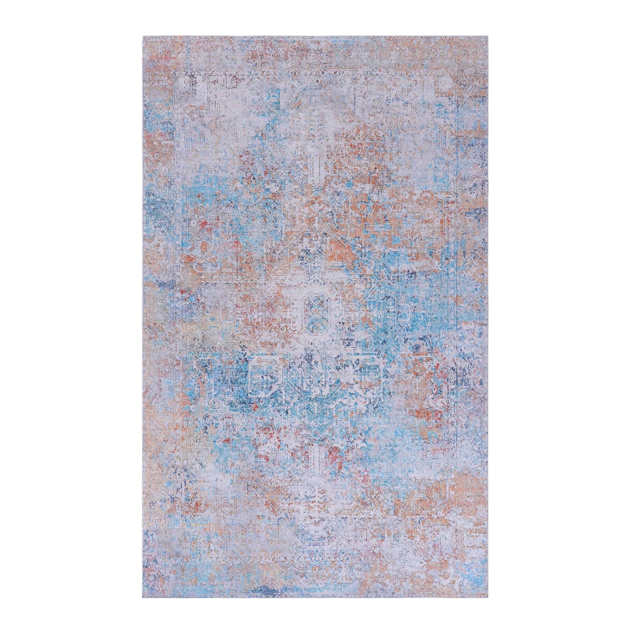 Maval - 6' X 9' Washable Area Rug - Yellow