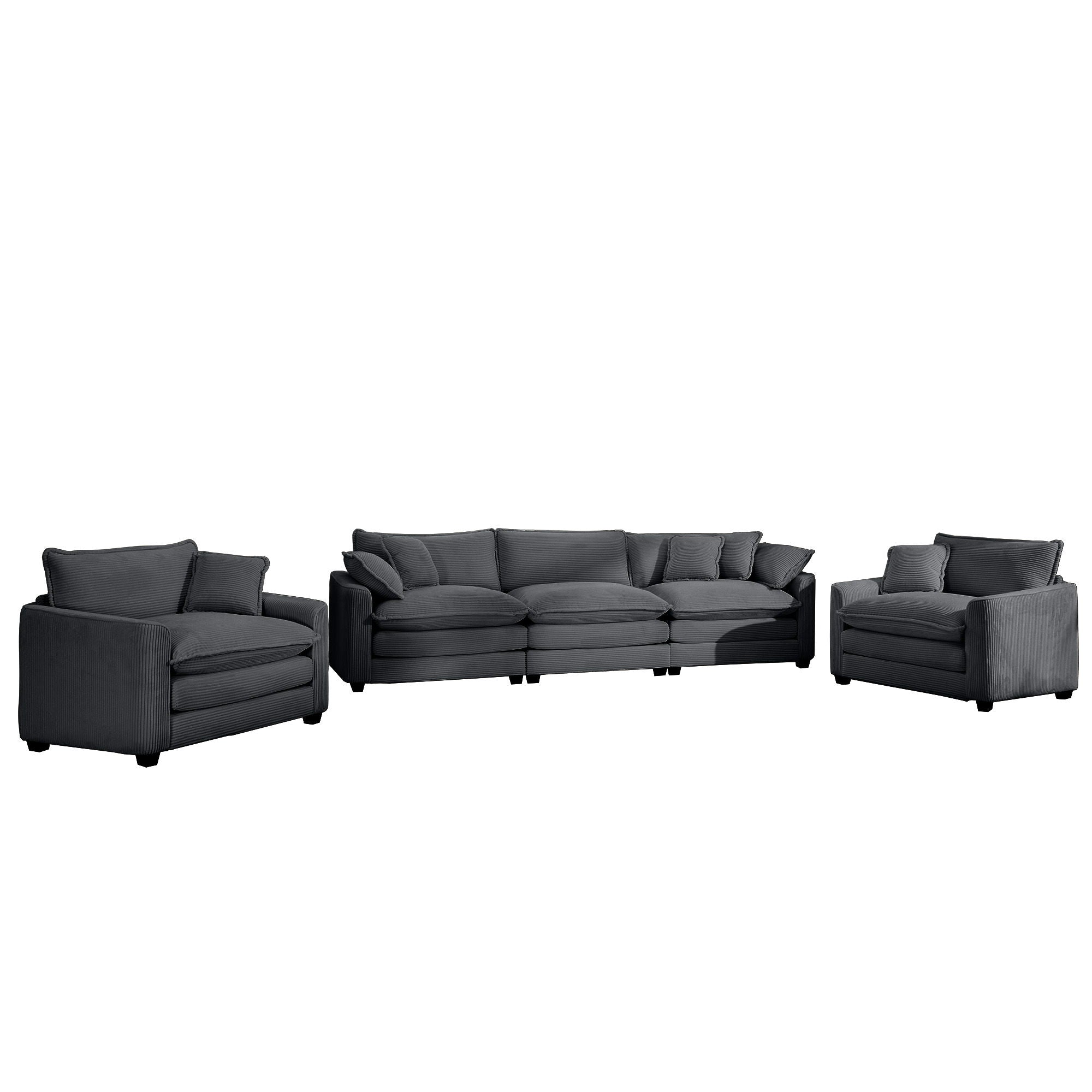 Elegant Oversized Sectional Sofa Set With Deep Seats And Flexible Layout